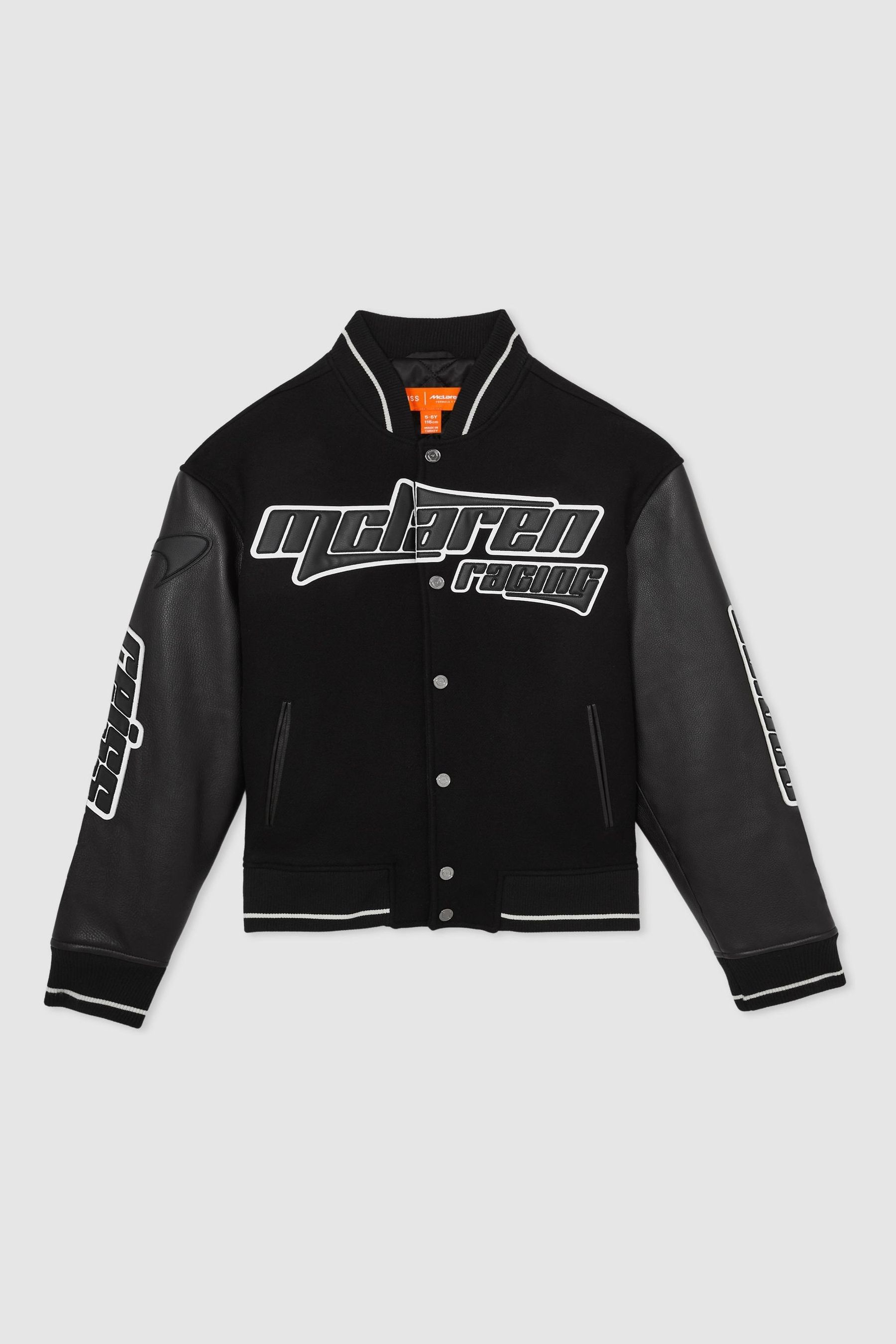 Reiss Mclaren Reiss Black Circuit 13-14 Yrs Unisex Fit Mclaren F1 Team Bomber Jacket In Black