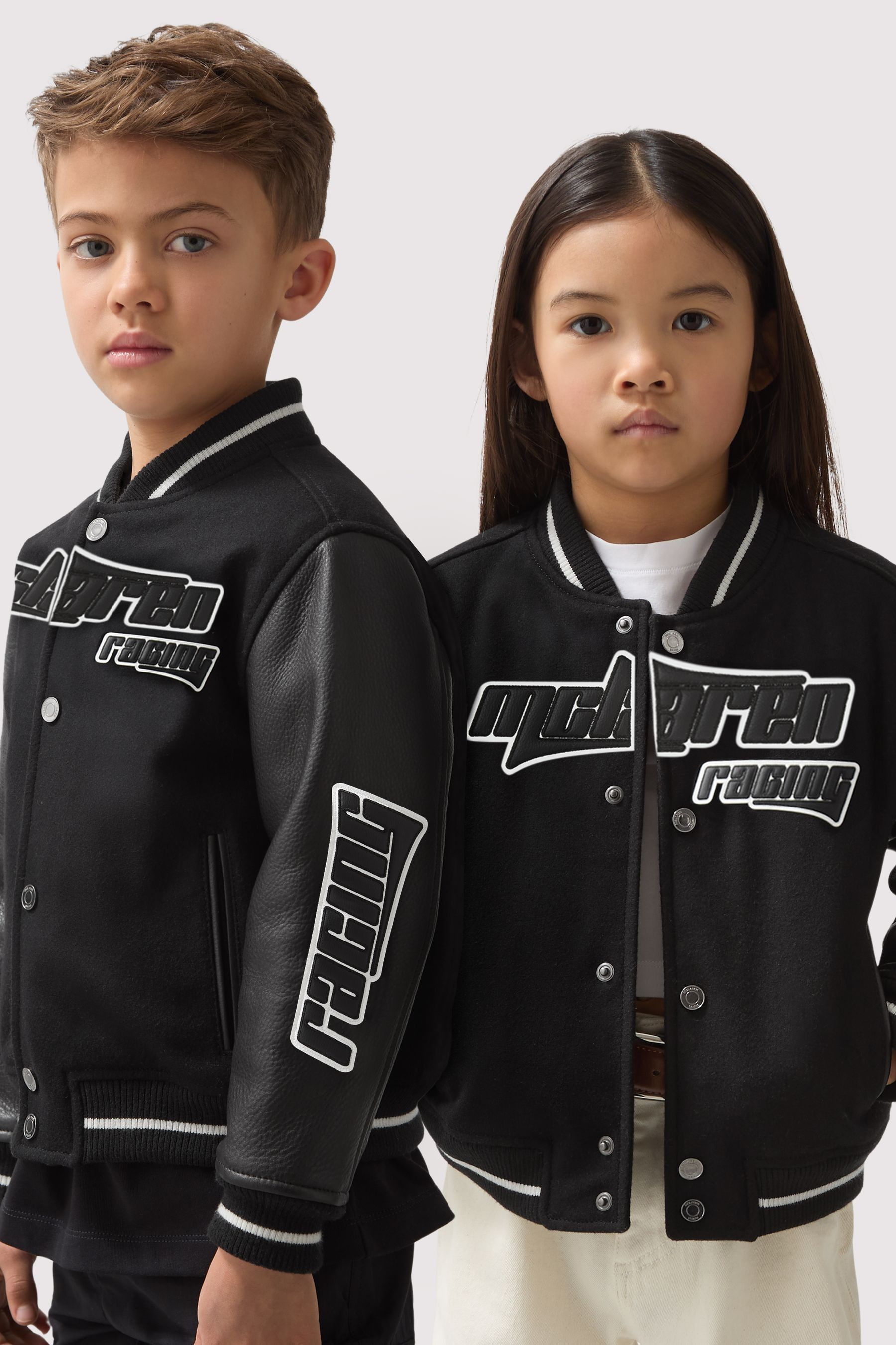 Reiss Mclaren X Mclaren F1 Team Black Wool Bomber Jacket In Black