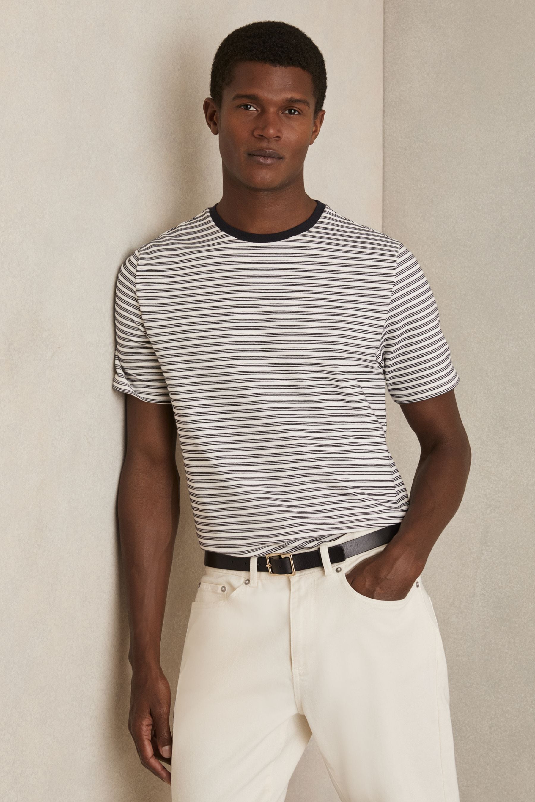 Reiss Heavyweight Striped Tee