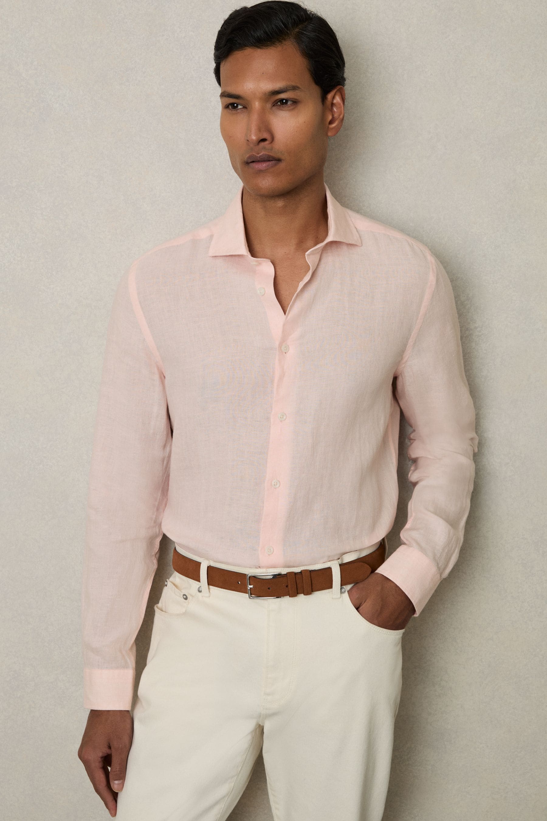 Reiss Ruban Long Sleeve Button Front Shirt