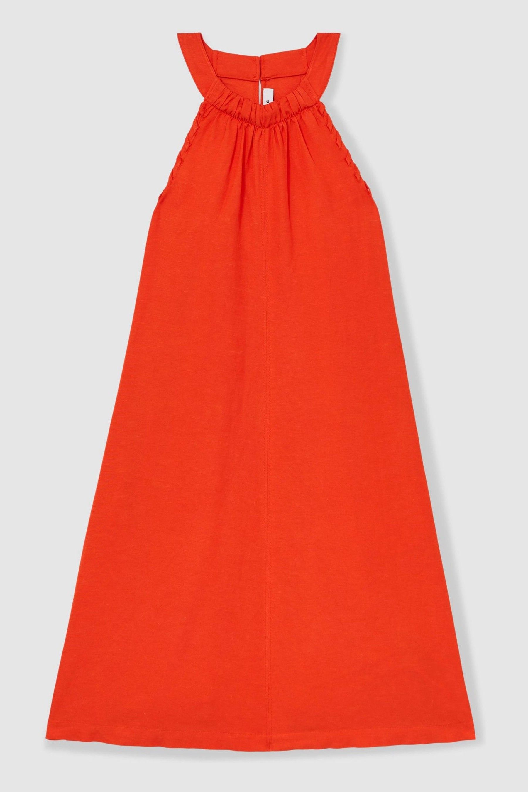 Reiss Red Erika 13-14 Yrs Whipstitch Sleeveless Midi Dress