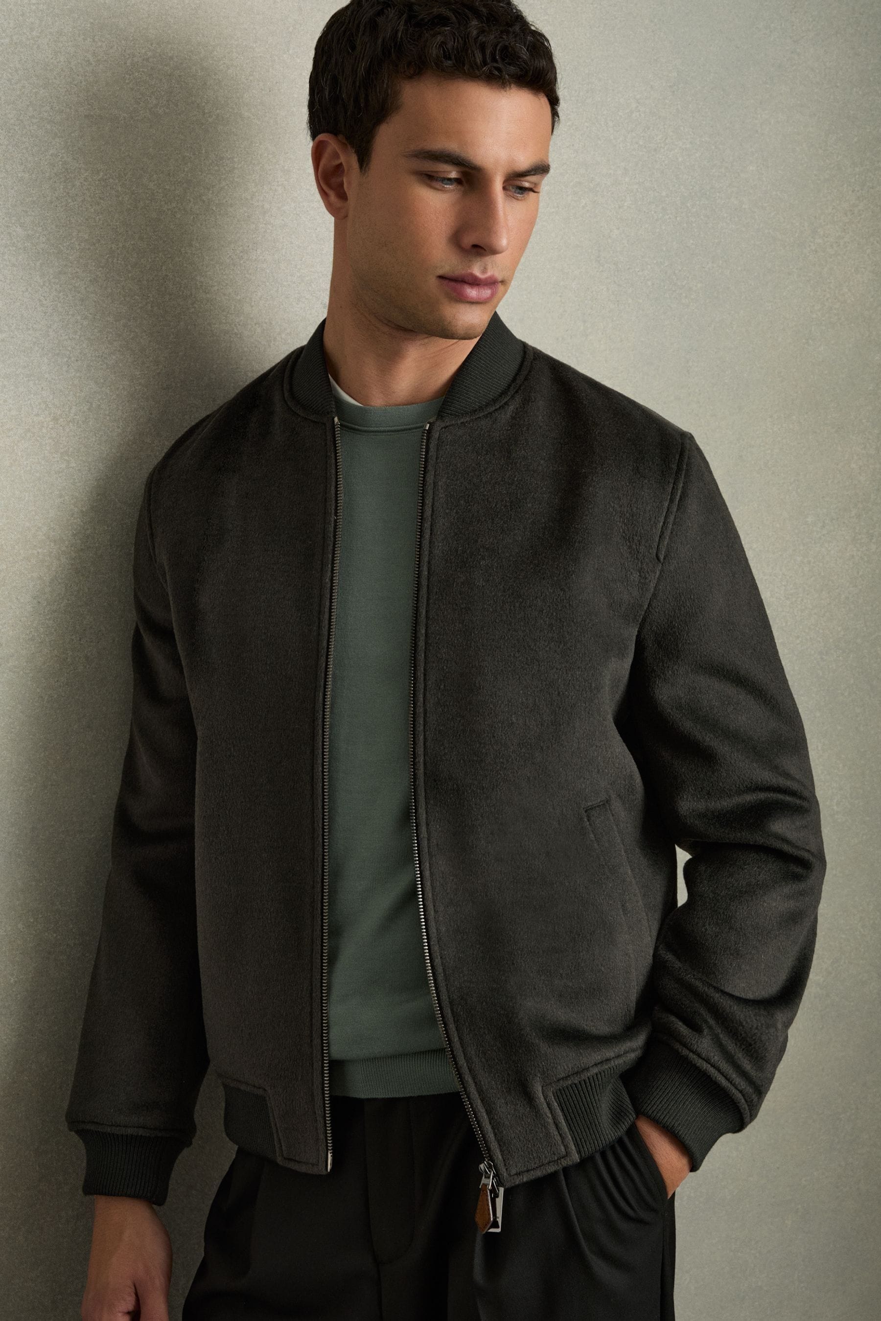 Harlan - Dark Green Brushed...