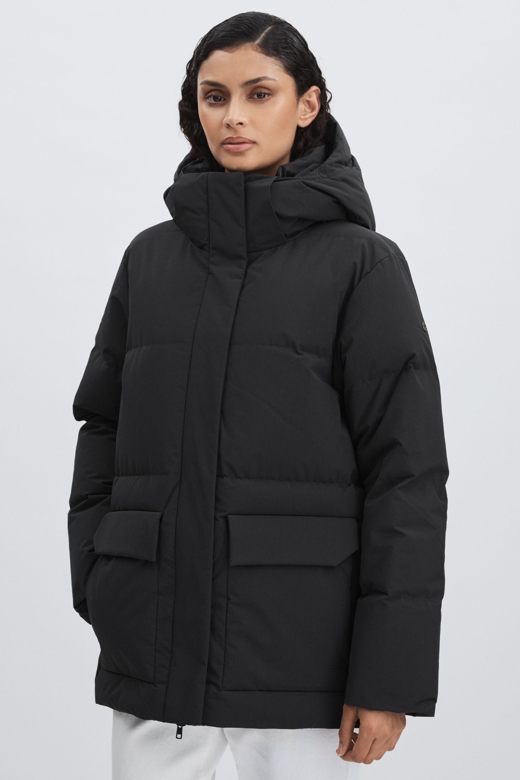 Scandinavian Edition Padded Coat, Black, S