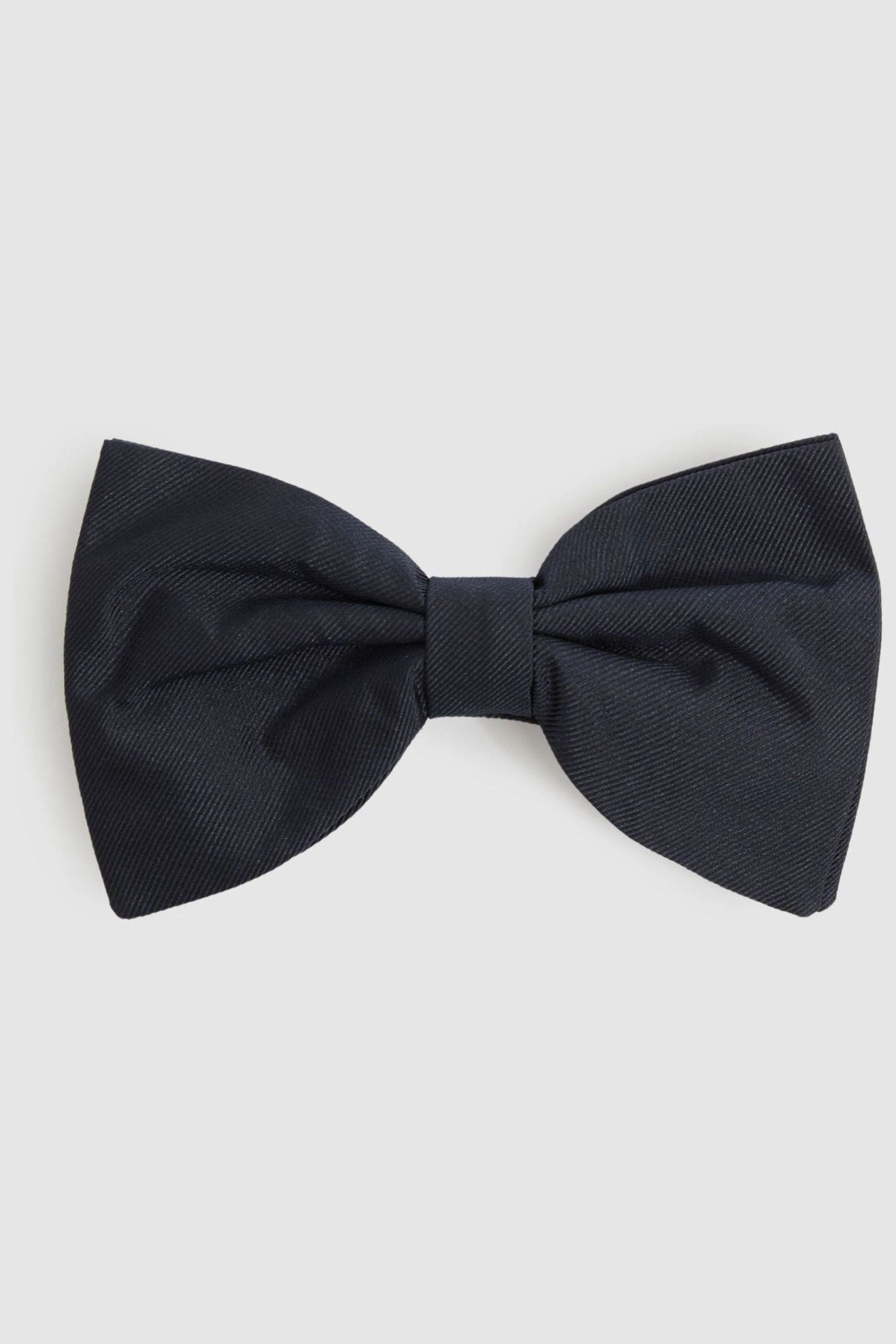 Reiss Boyle Silk Grosgrain Bow Tie In Dark Navy