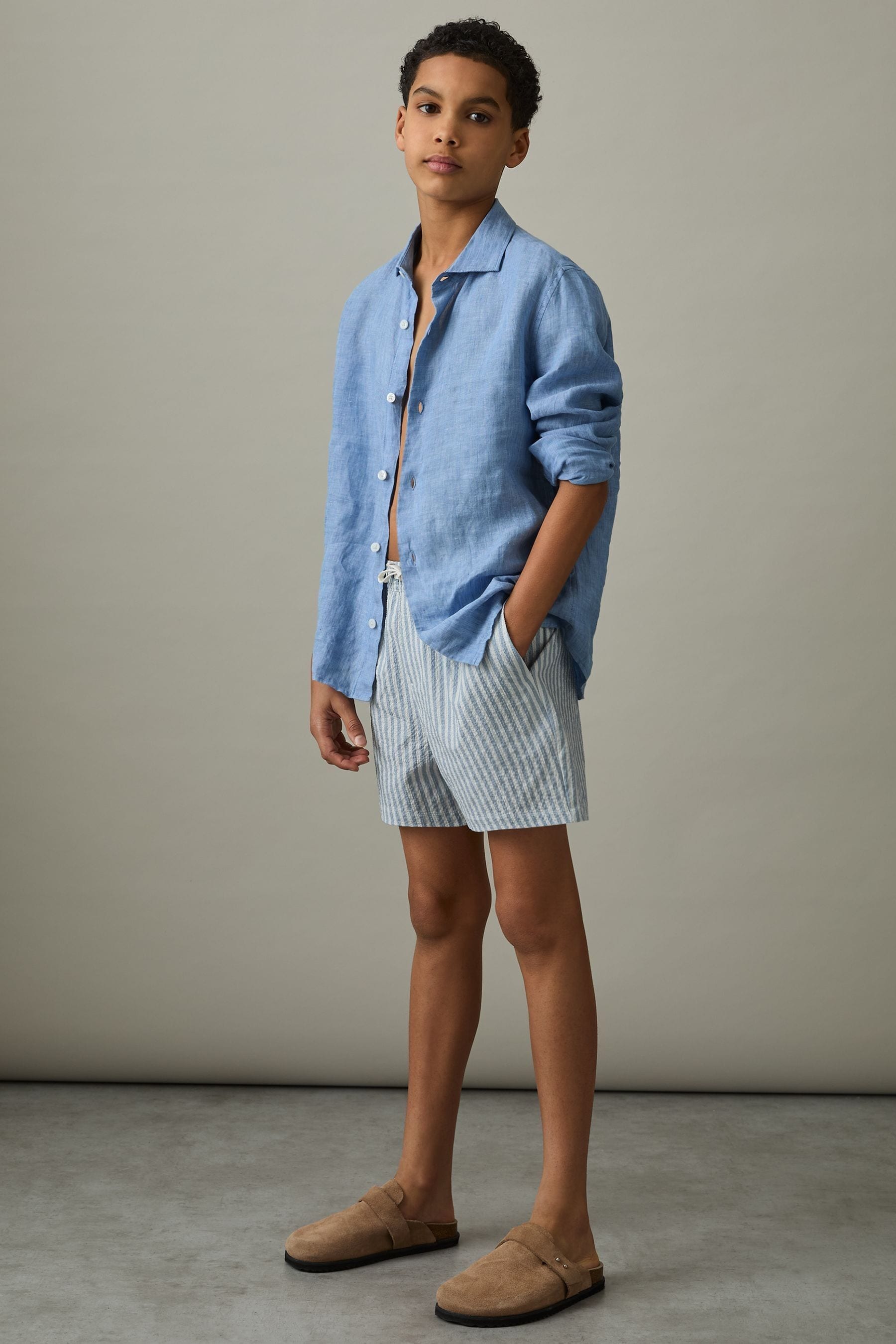 Reiss 10 Years In Soft Blue/white