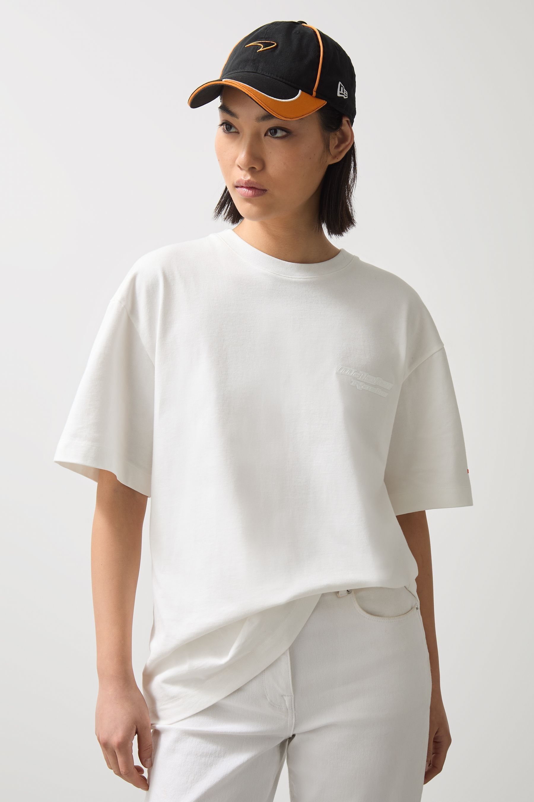Reiss Mclaren White Mclaren F1 Team Oversize Logo T-shirt Unisex Fit
