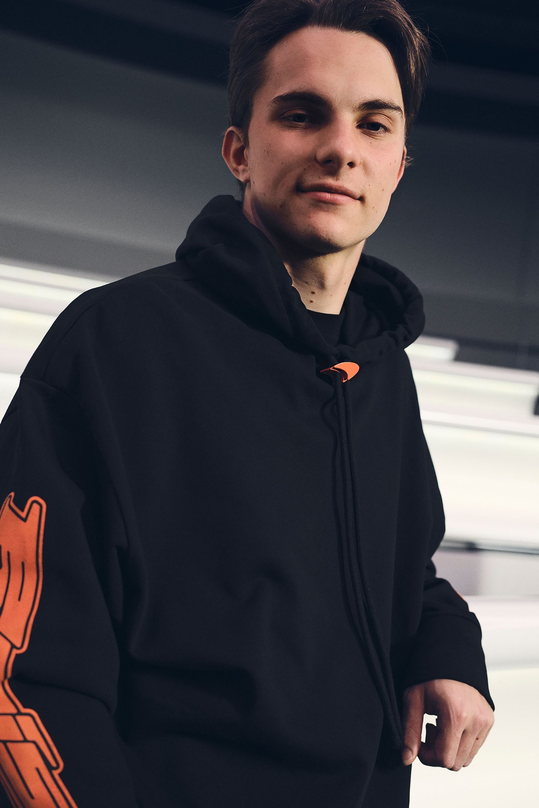 Reiss Mclaren Black Mclaren F1 Team Oversize Toggle Hoodie Unisex Fit