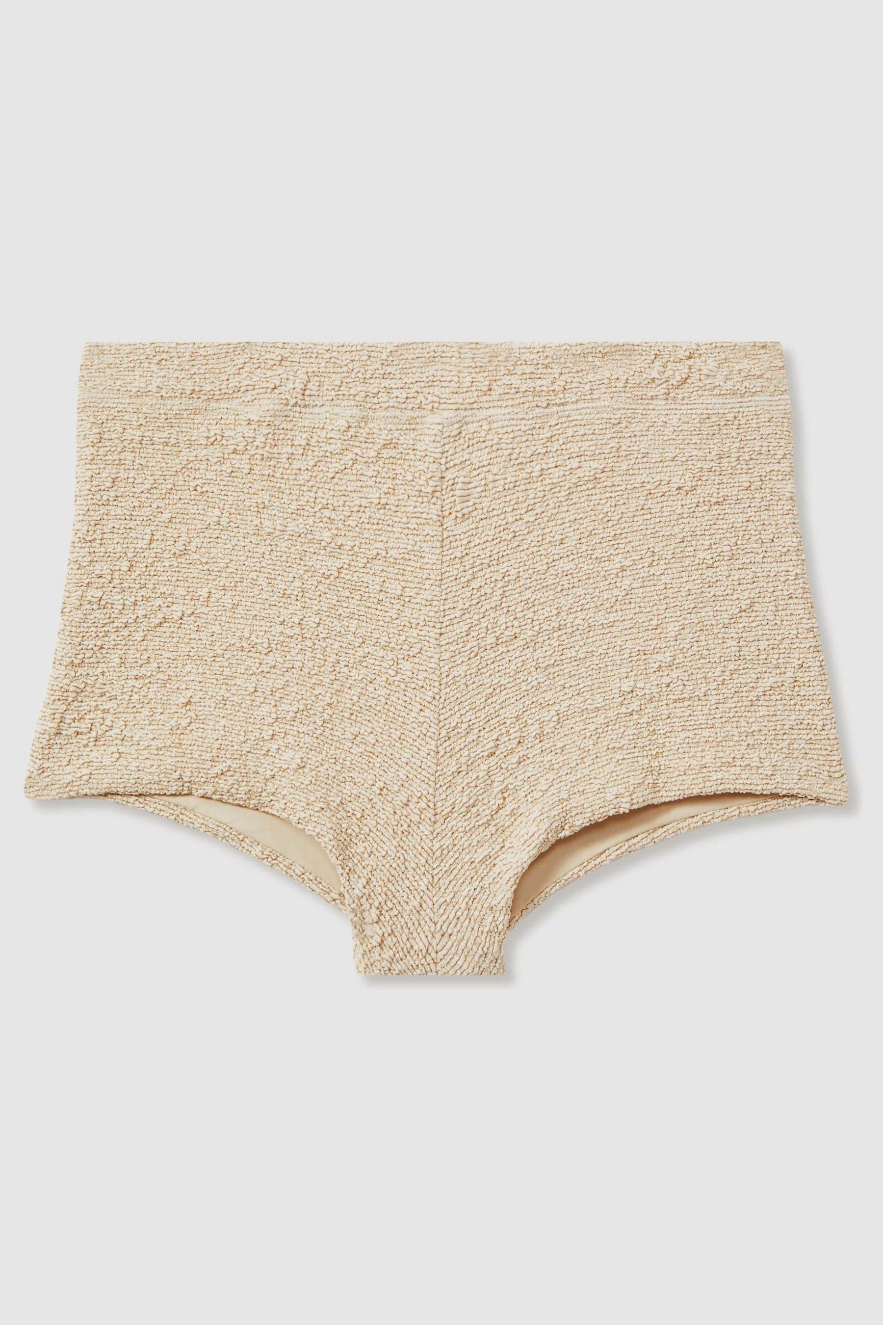 The Upside Textured Metallic Swim Shorts, Black/Camel, XS