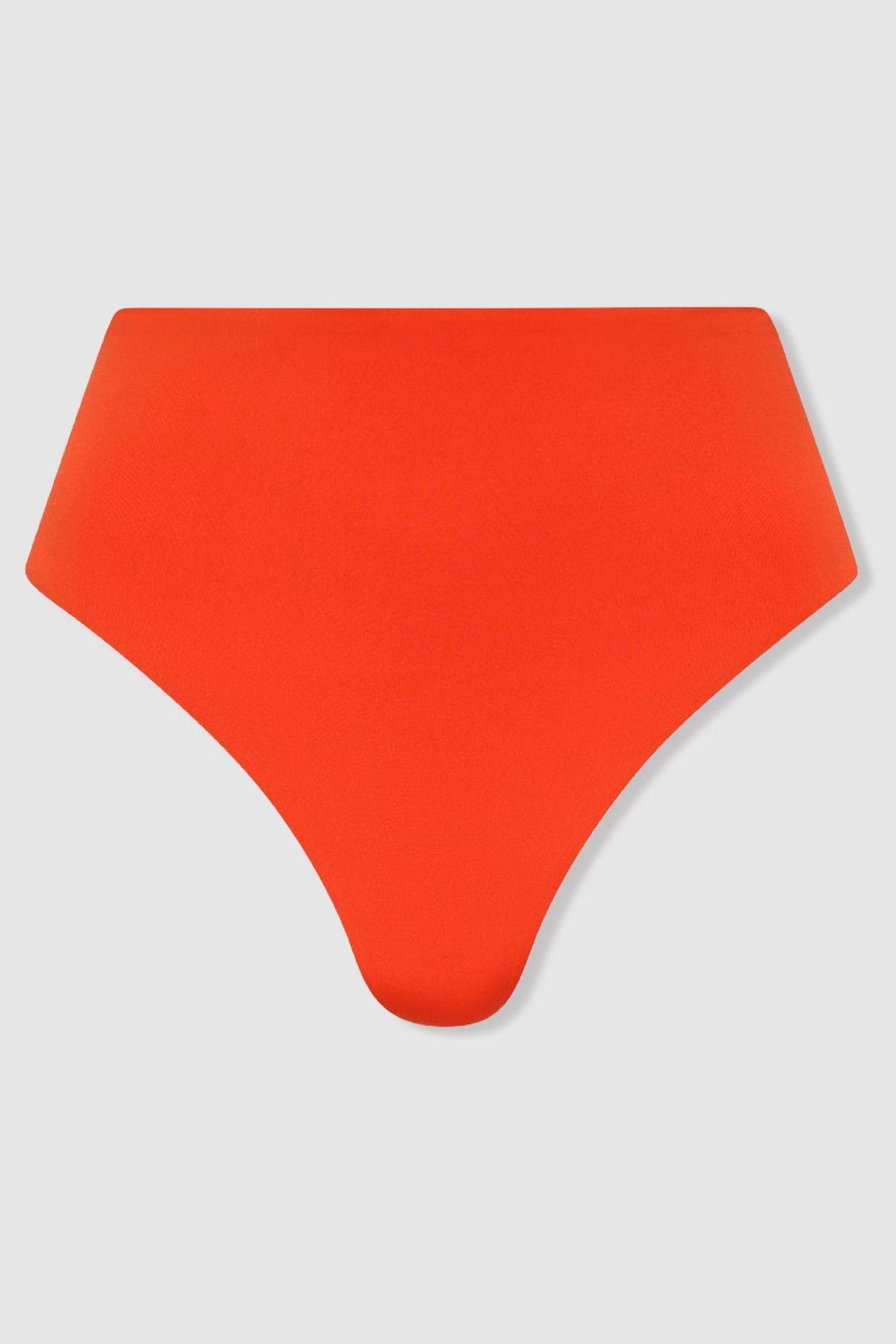Bondi Born High Rise Bikini Bottoms In Hot Orange