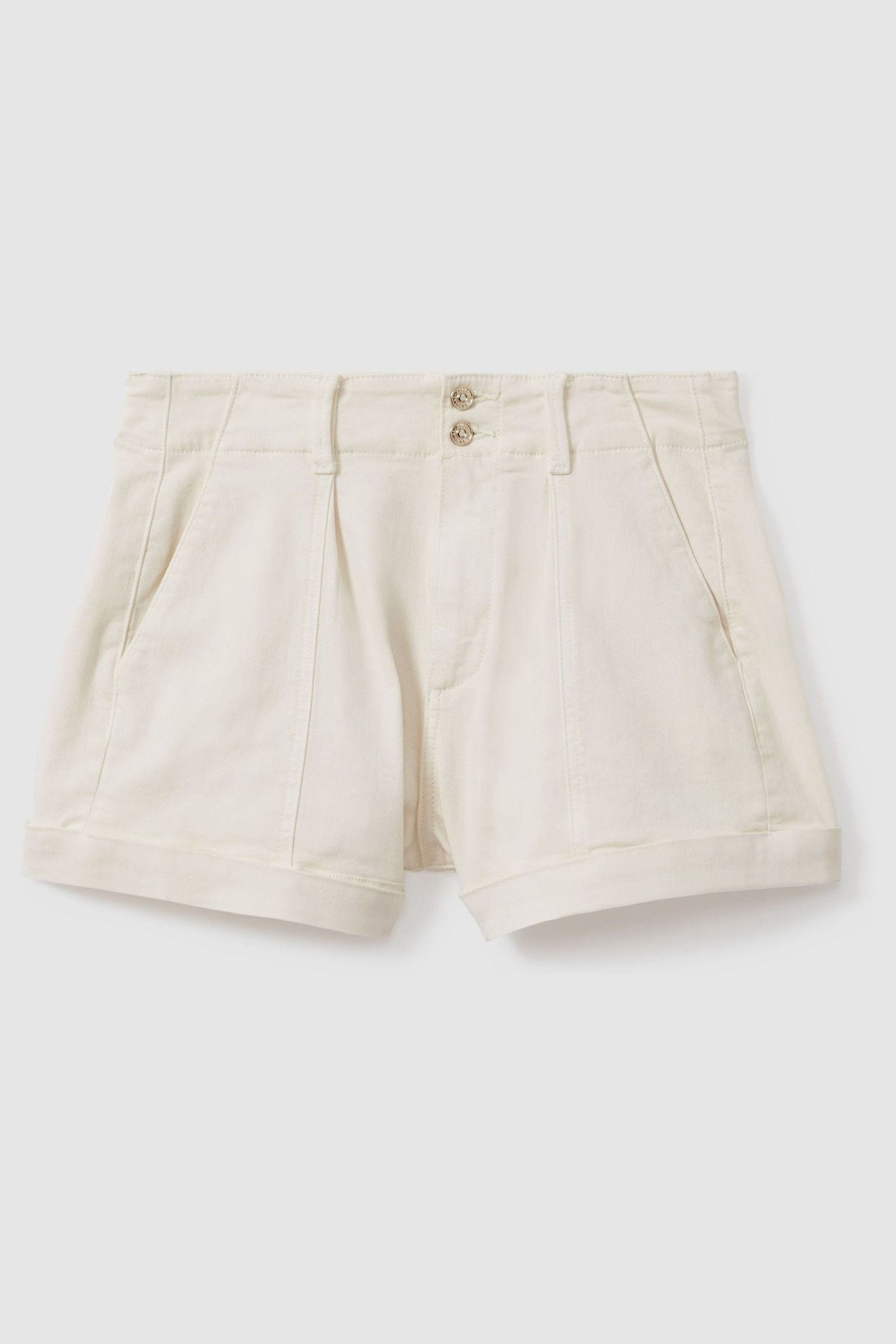 Paige Brooklyn Shorts Cotton Plain, Sand Size: 31