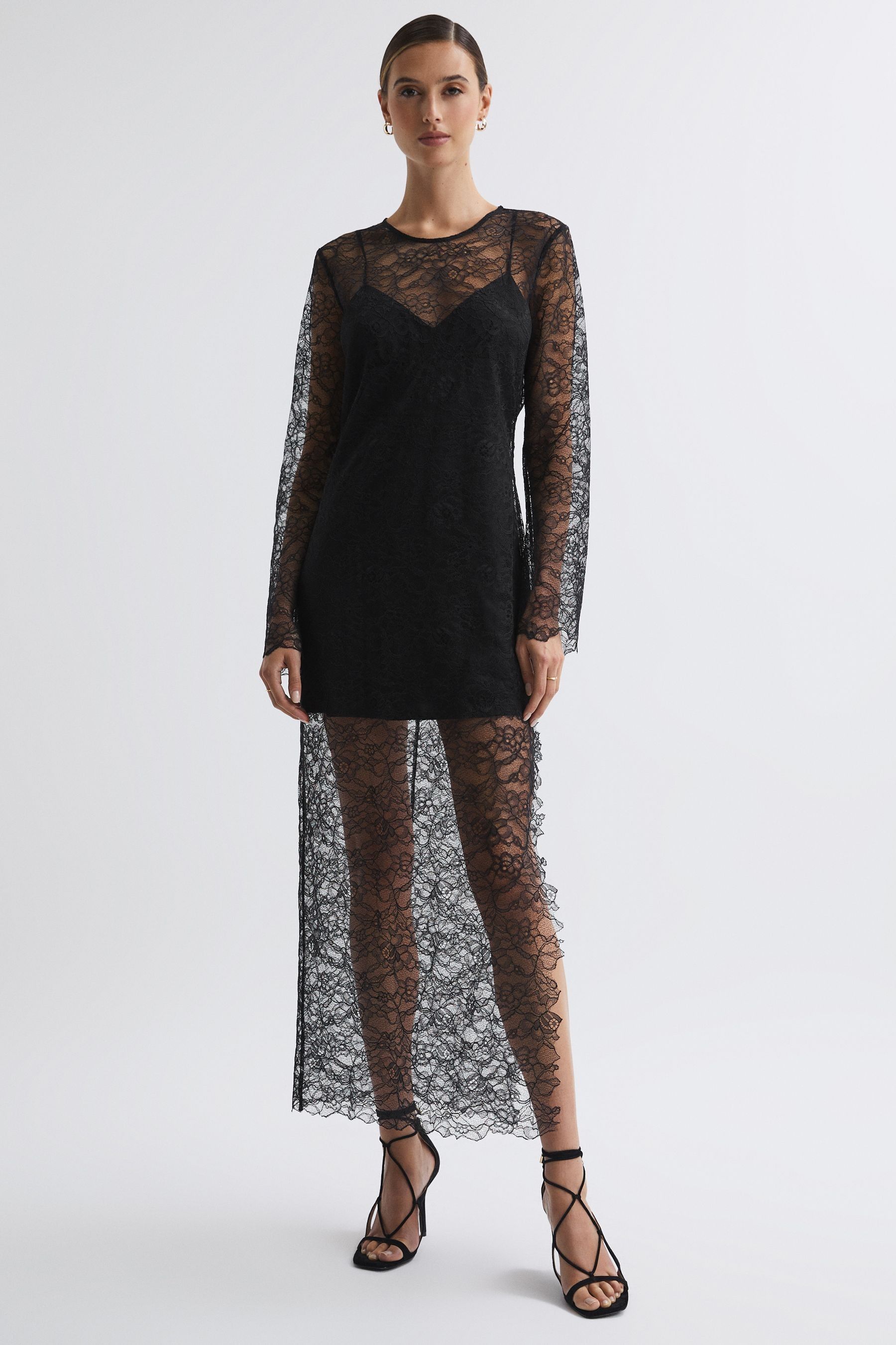 Anna Quan Lace Maxi Dress In Black