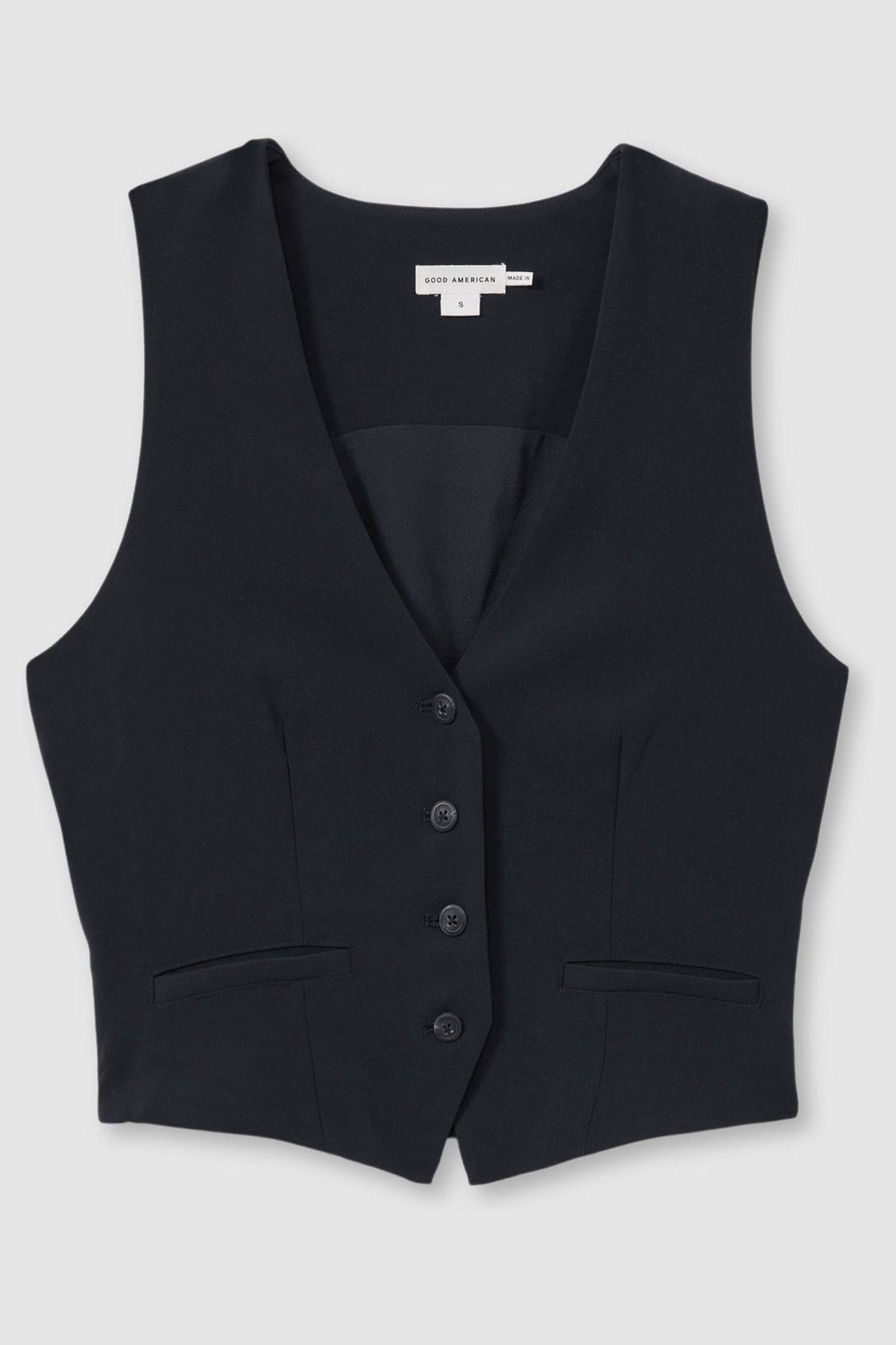 Good American Navy Single Breasted Waistcoat, M