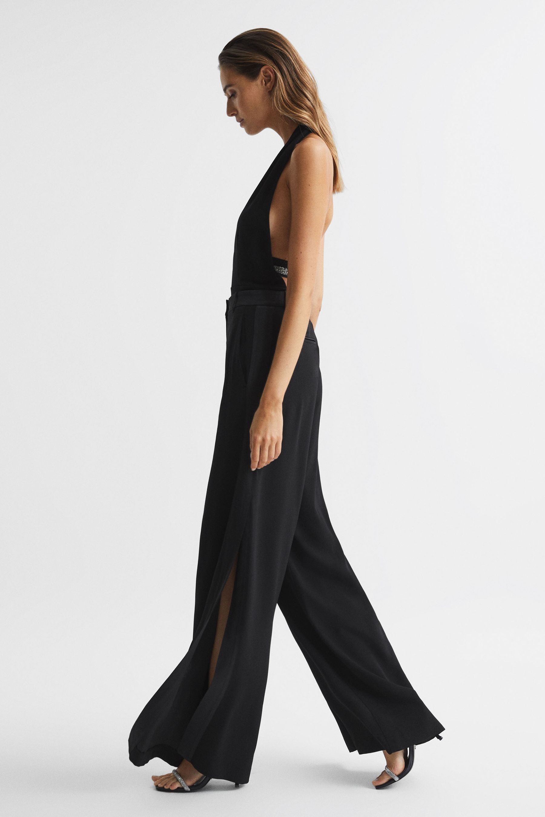 Black evening trousers petite discount