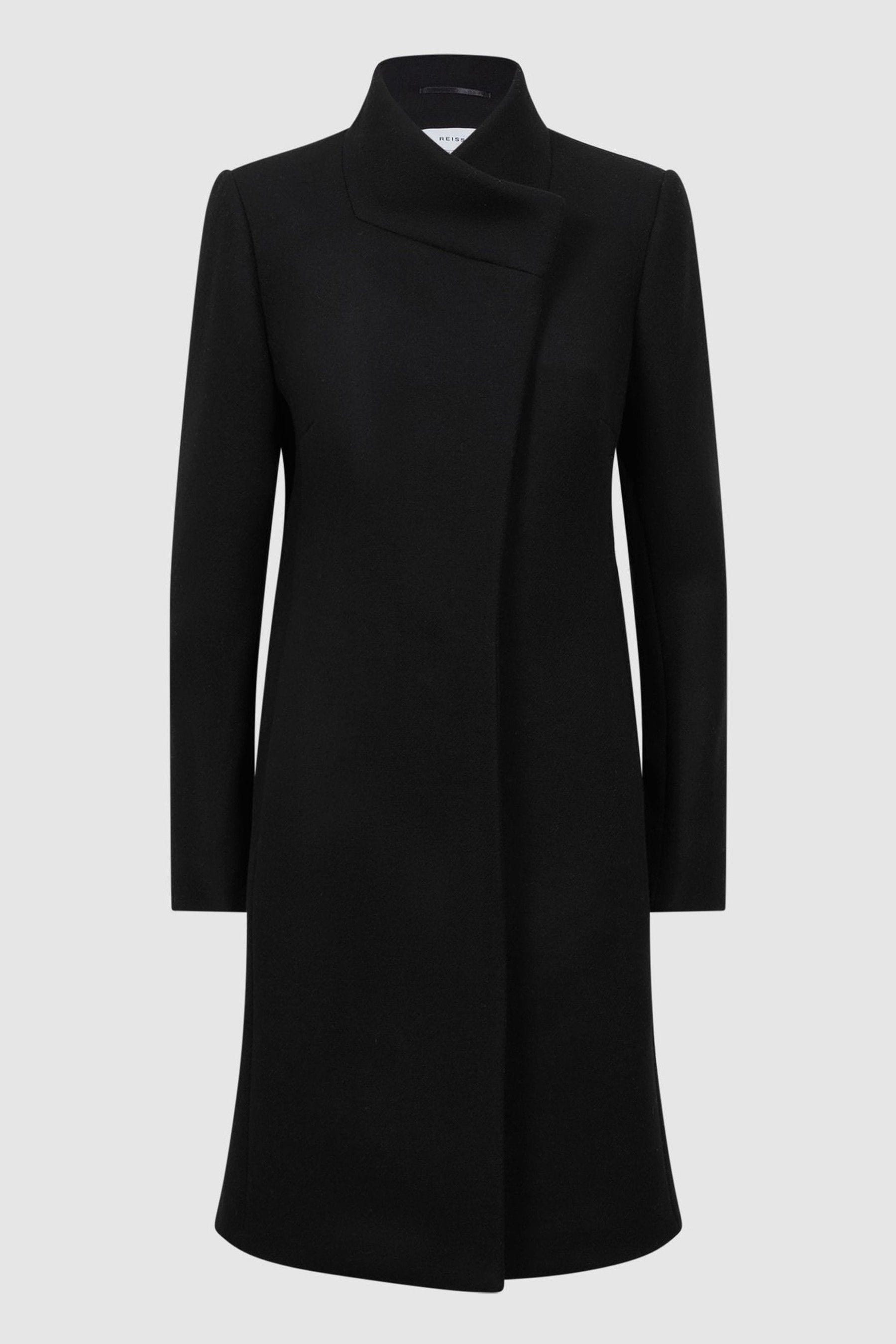 Reiss Mia Coat Plain, Black Size: 6