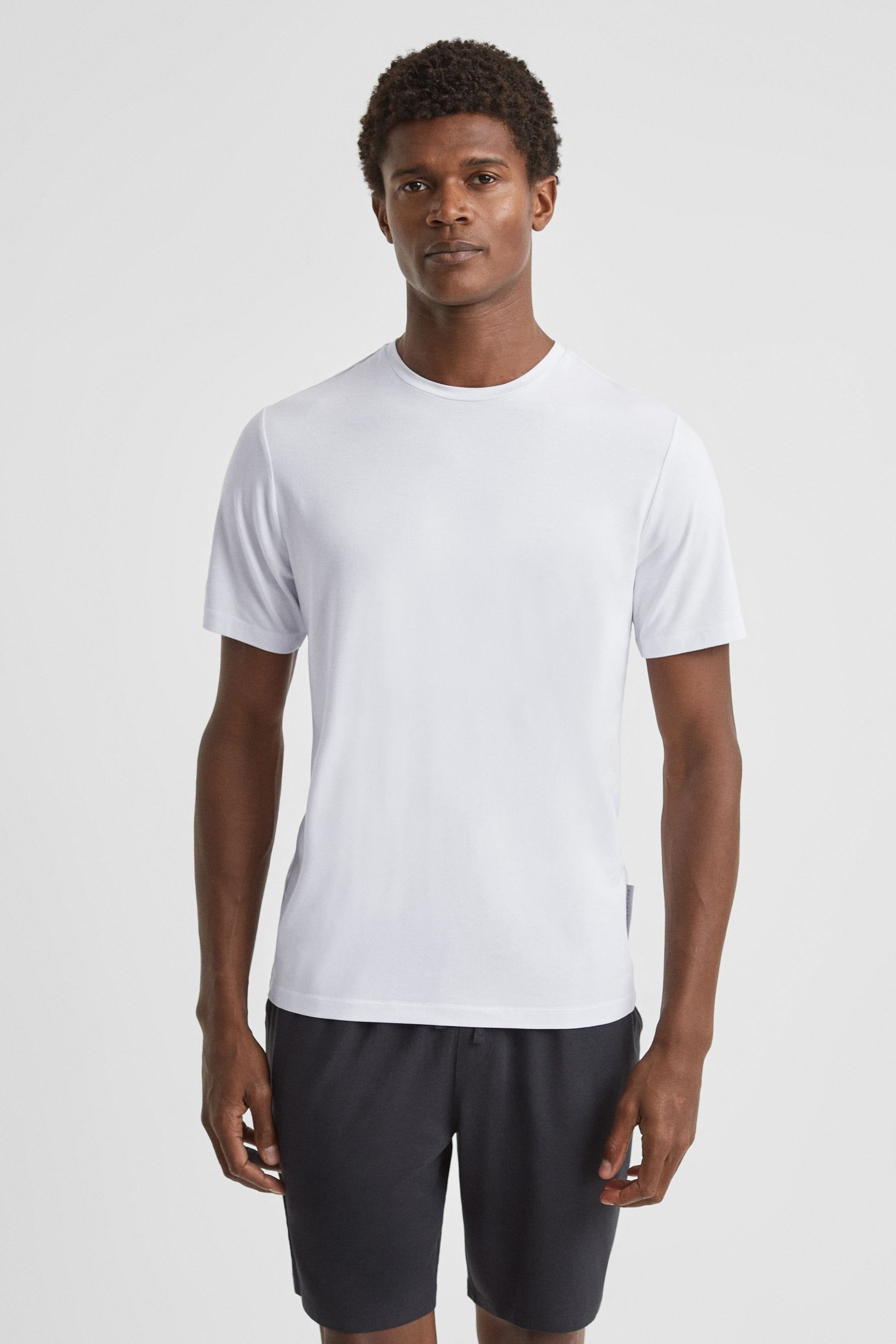 Reiss Holt - White Jersey Crew Neck Short Sleeve T-shirt, L