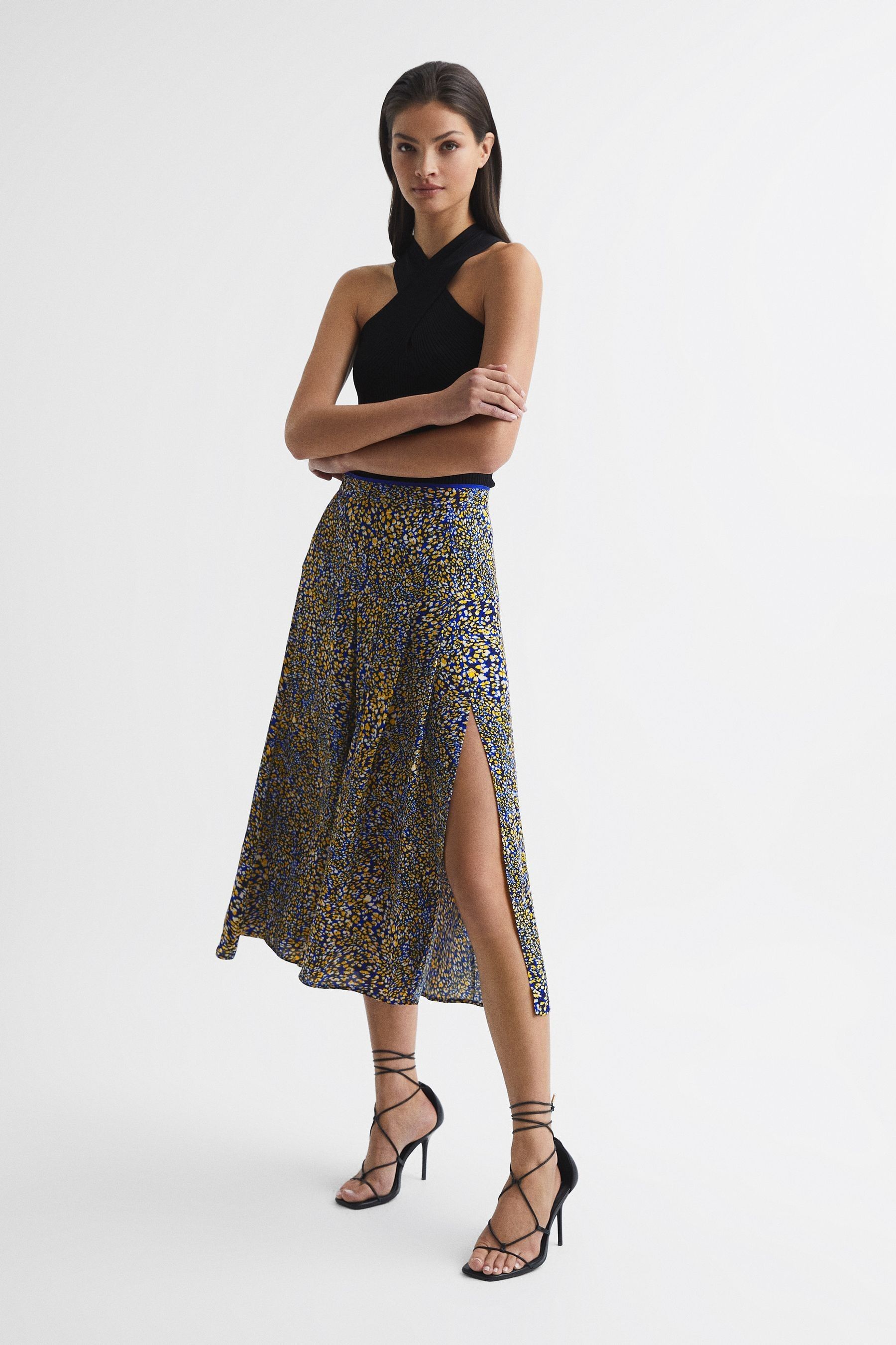 Printed best sale slip skirt