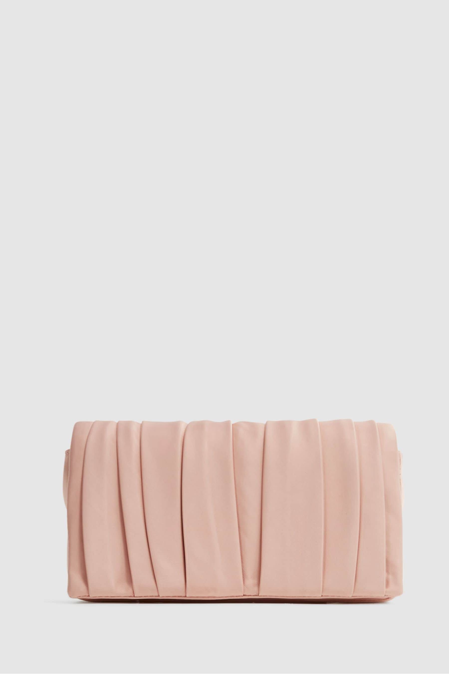 Camille Satin Pleated Clutch...