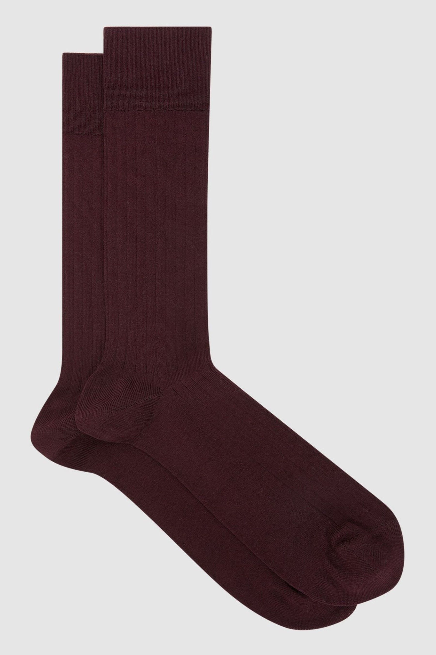 Fela - Bordeaux Ribbed Socks