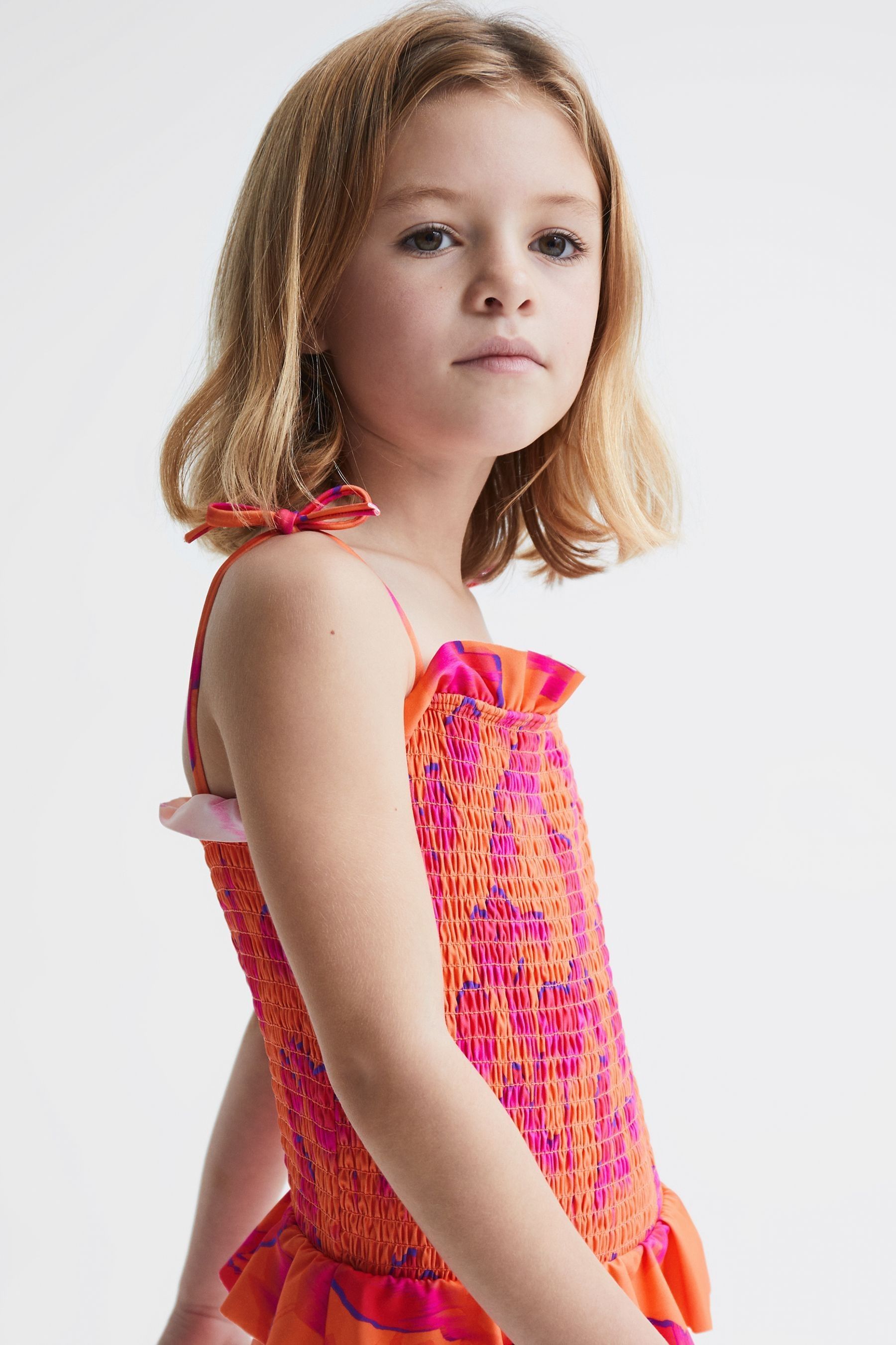 Reiss Kids' Nelli In Orange Print