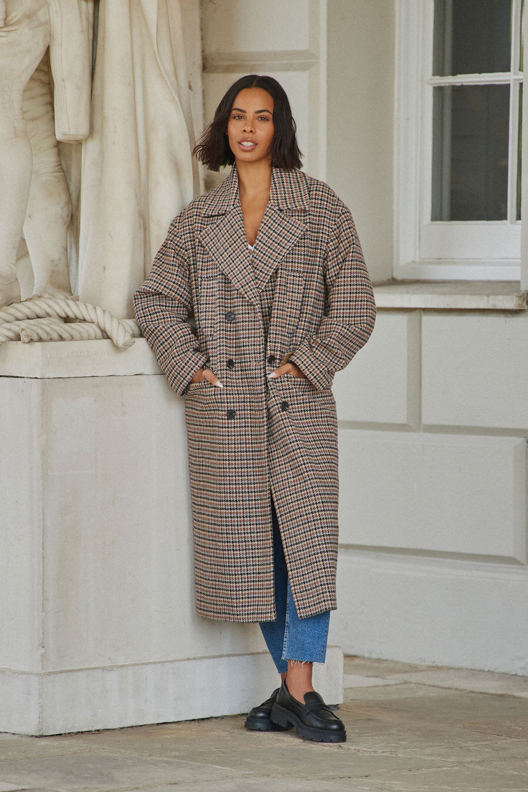 Womens Next Brown Heritage Check Overcoat - Brown Reviews | Next