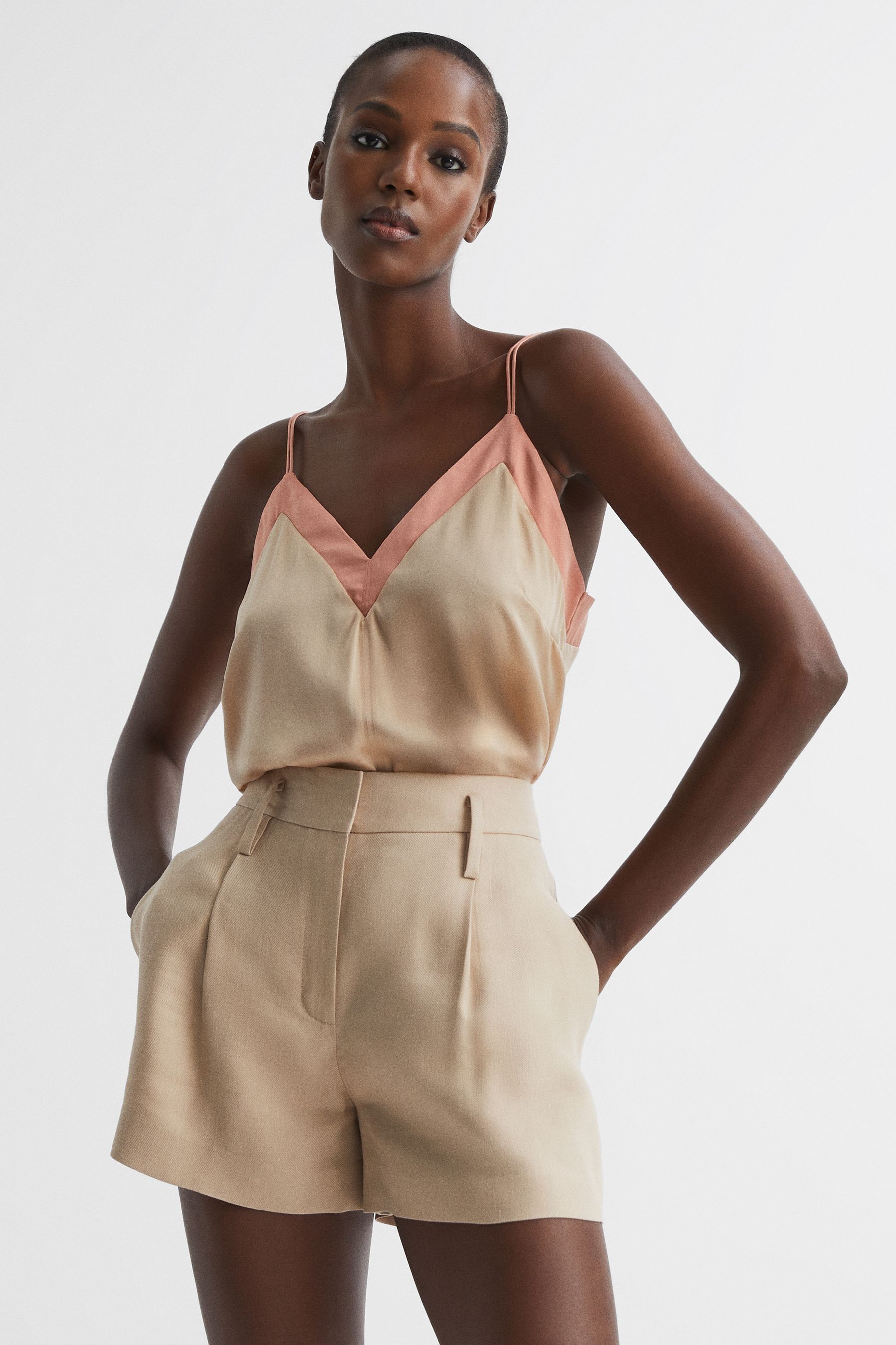 Reiss Payton Double-strap In Pink
