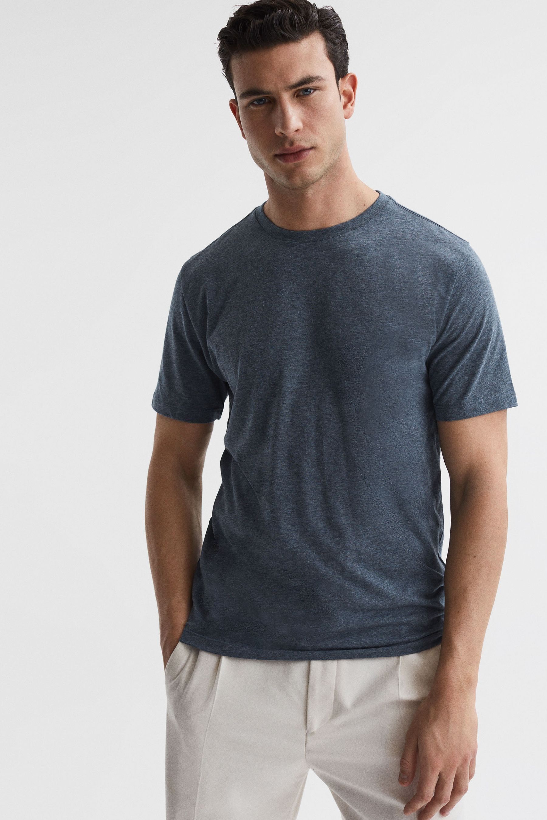 Reiss Bless In Airforce Blue Melange