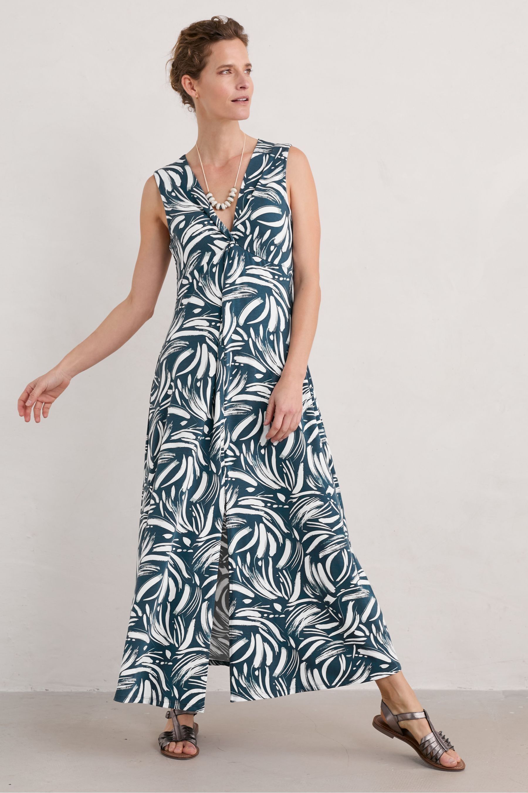 Womens Seasalt Cornwall Blue Sleeveless Sanderling Midi Dress - Blue  Reviews | Next Reviews | Feefo
