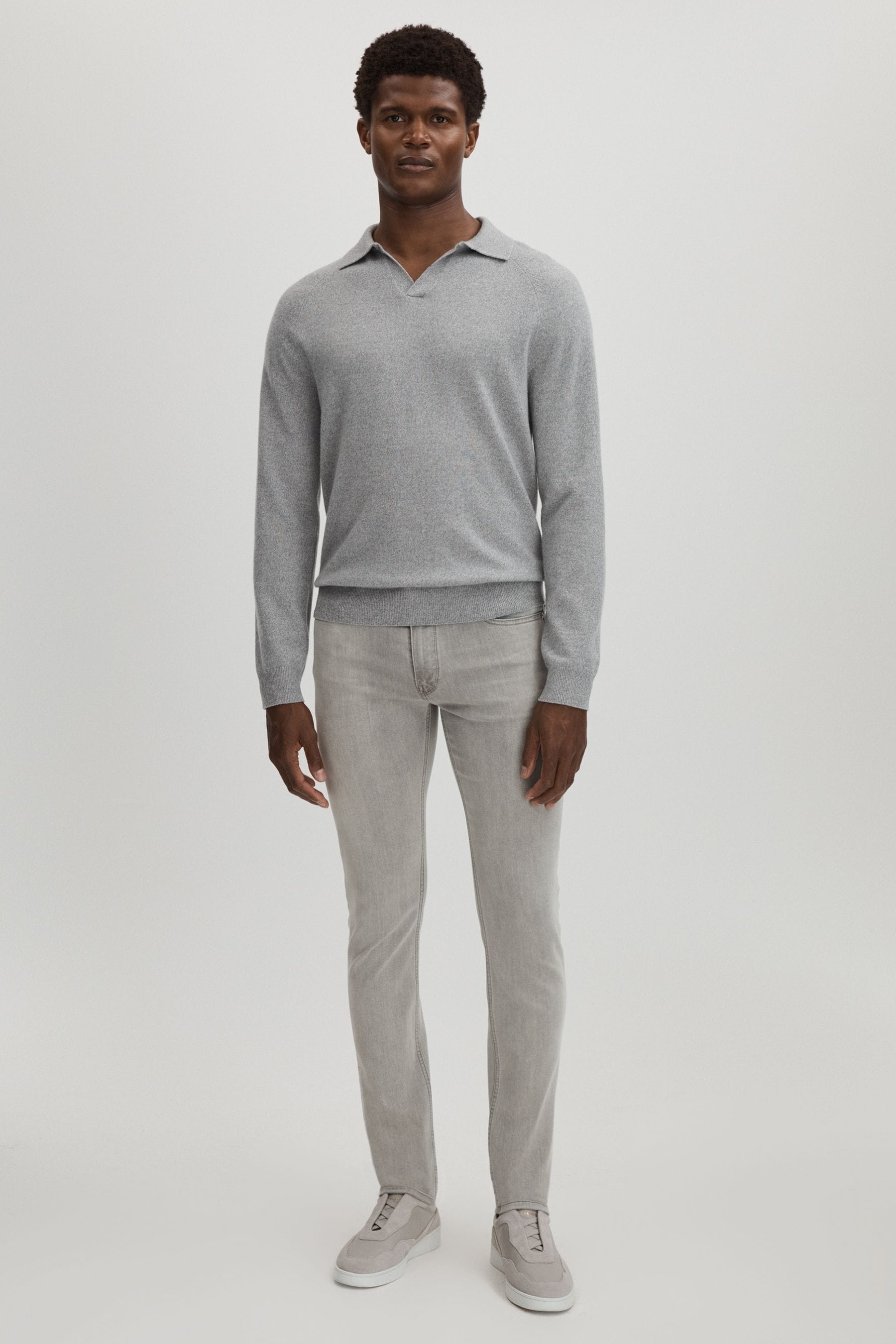Paige Slim Fit Grumman Stretch Jeans In Grumman