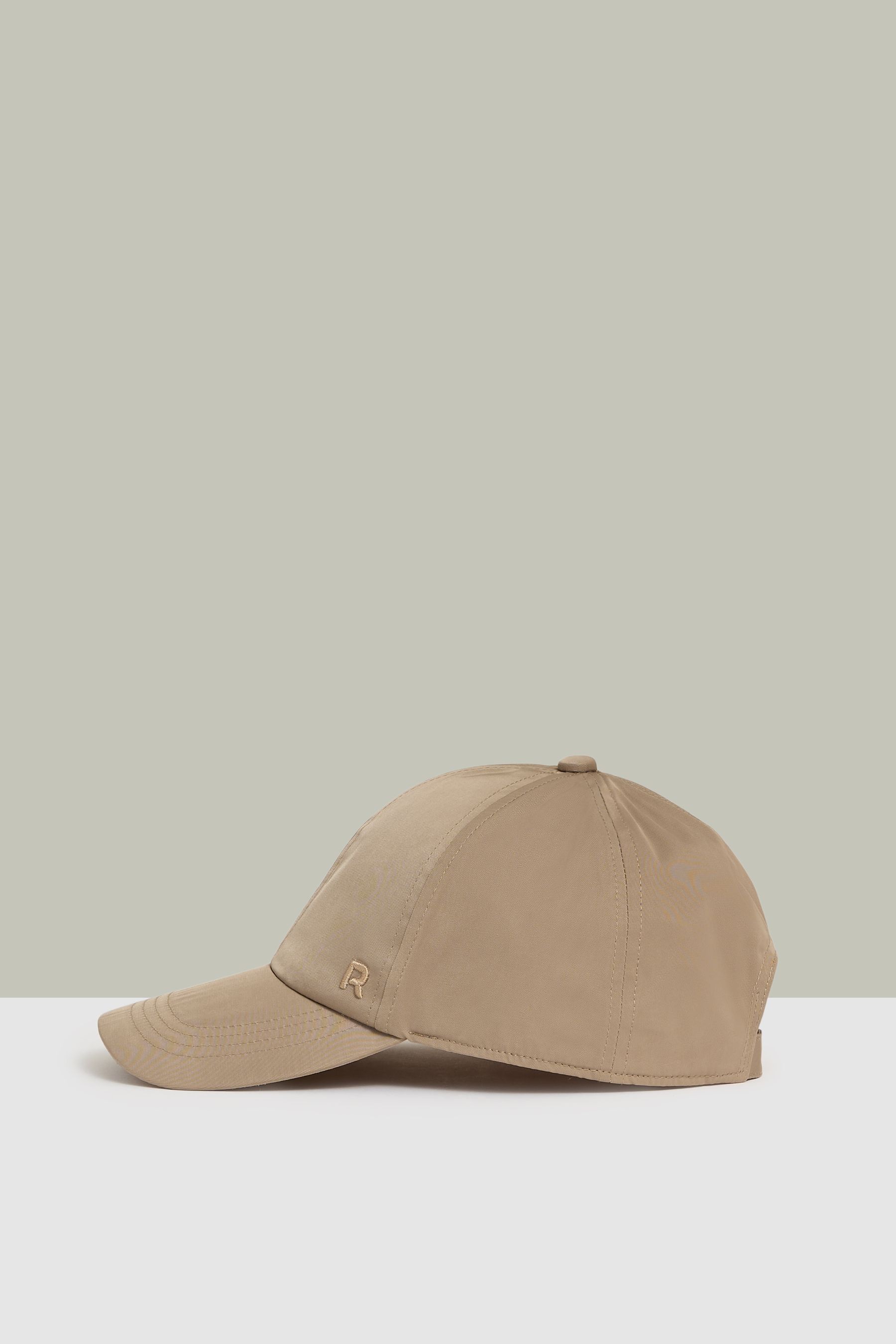 Reiss Womens Taupe Nicole Logo-embroidered Nylon Baseball Cap In Taupe