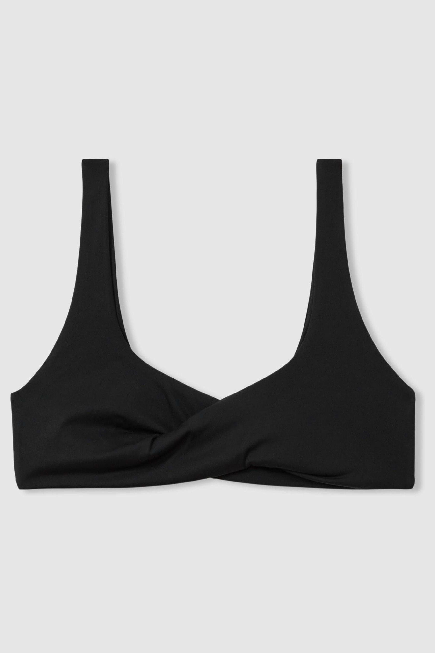 Shop Calvin Klein Black  Underwear Twist Detail Bikini Top