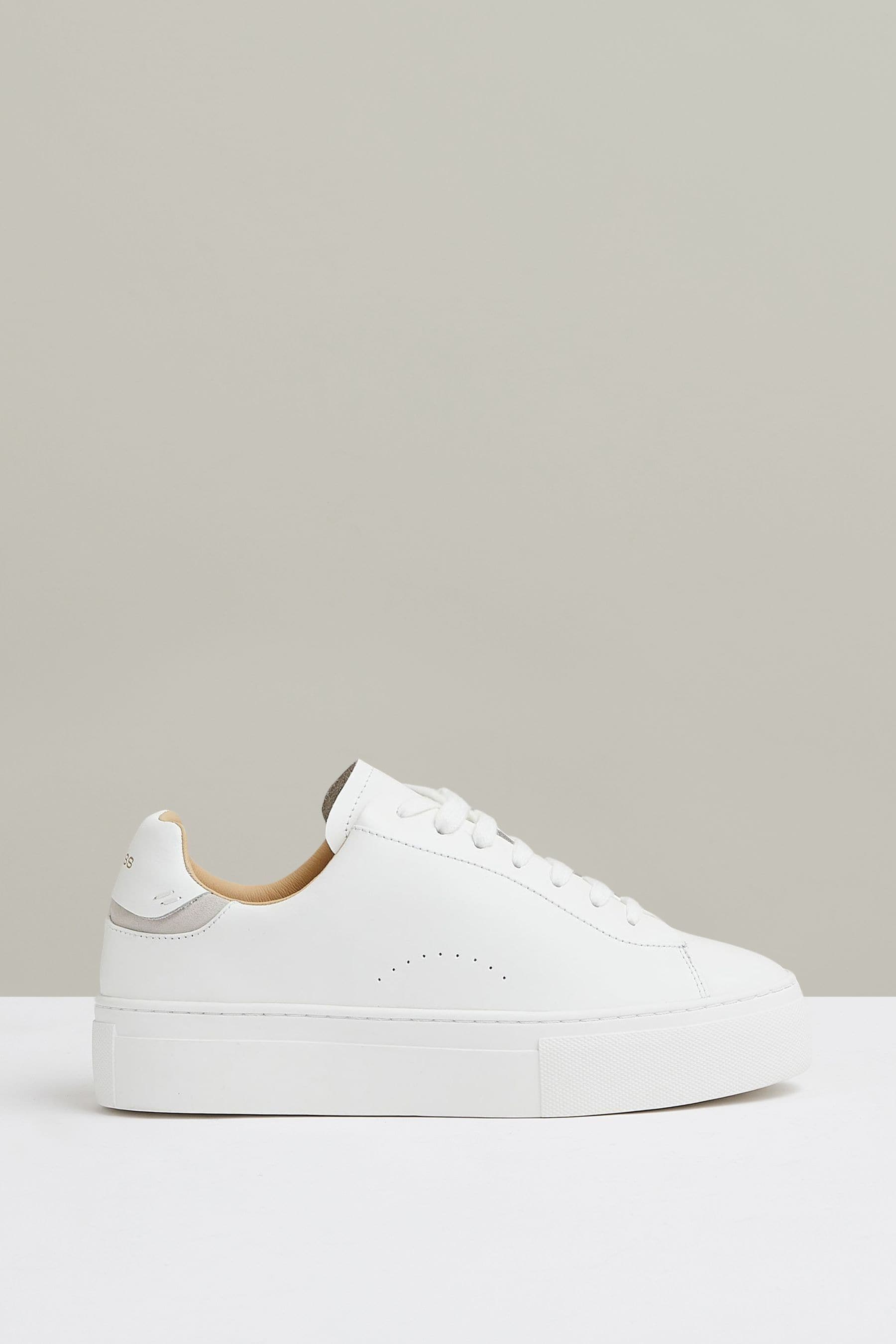 Reiss Francesca Platform Sneaker In White