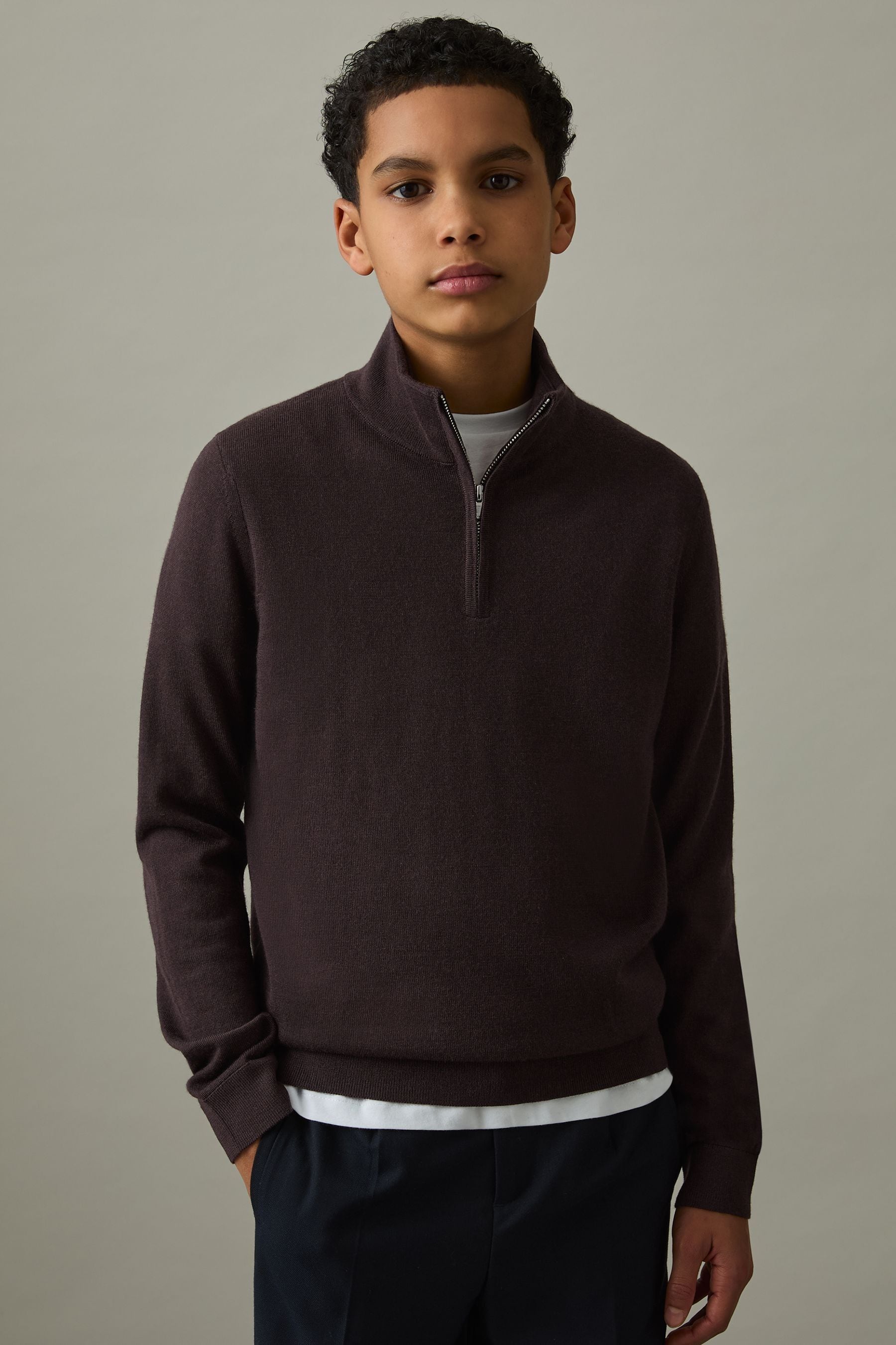 Reiss Kids' 5 Years In Navy/dark Bordeaux