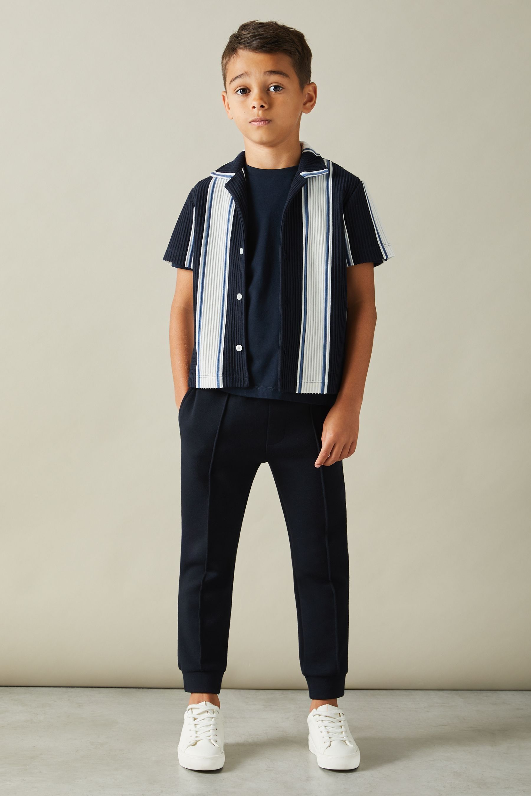 Shop Reiss 5 Years In Navy/off White/airforce Blue