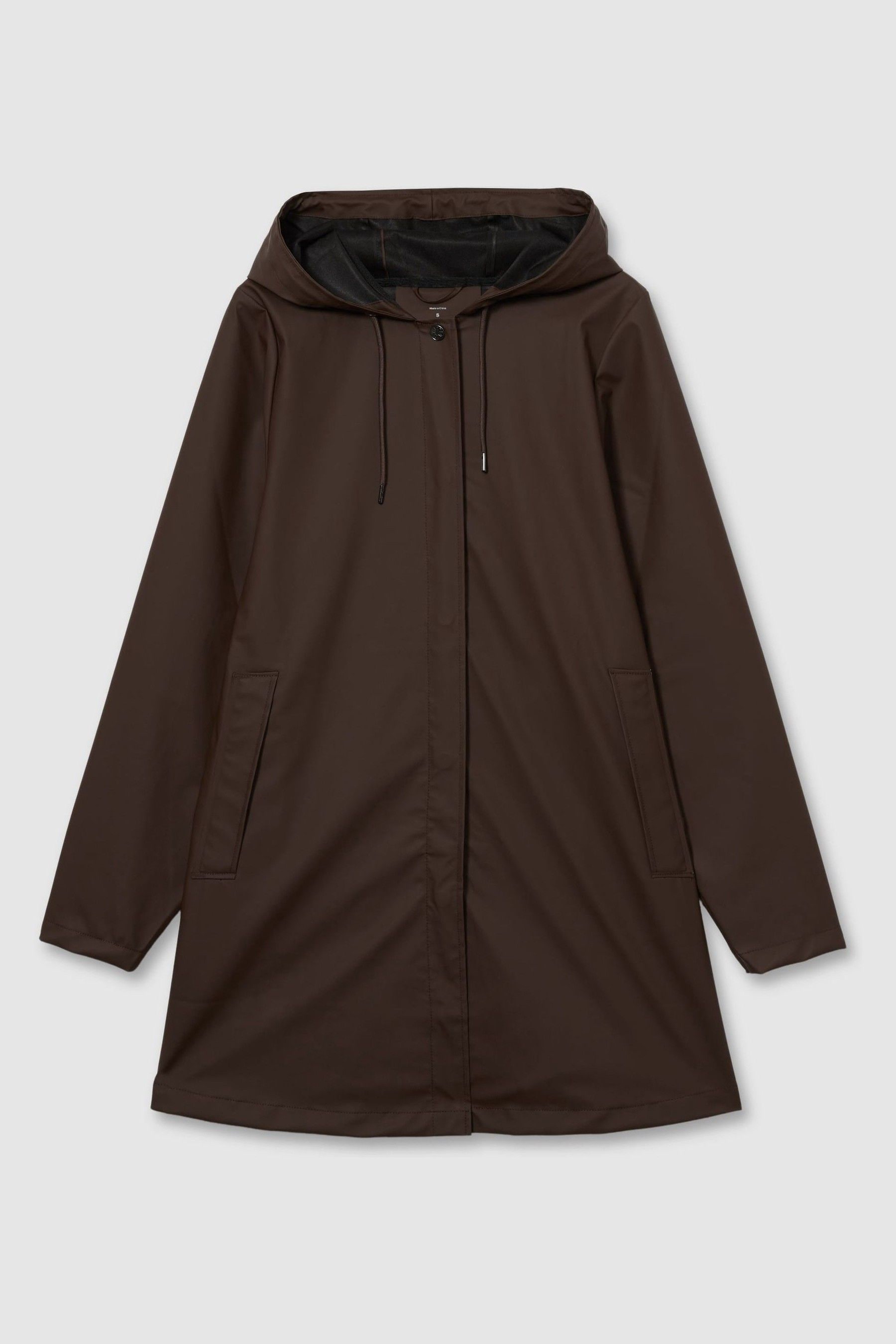Rains Bitter Chocolate A-line Raincoat, M