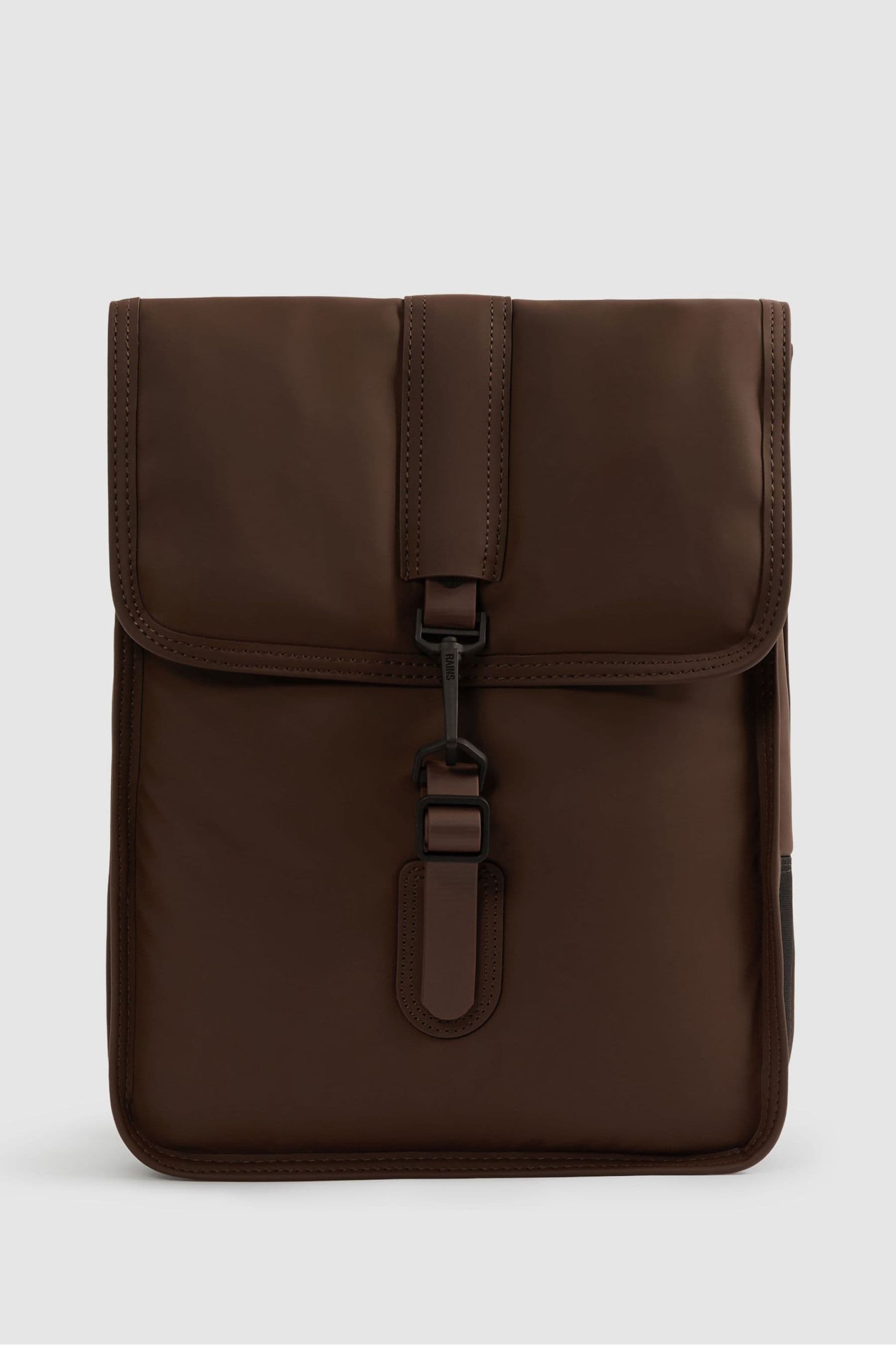 Shop Rains Padded-shell Backpack In Chocolate