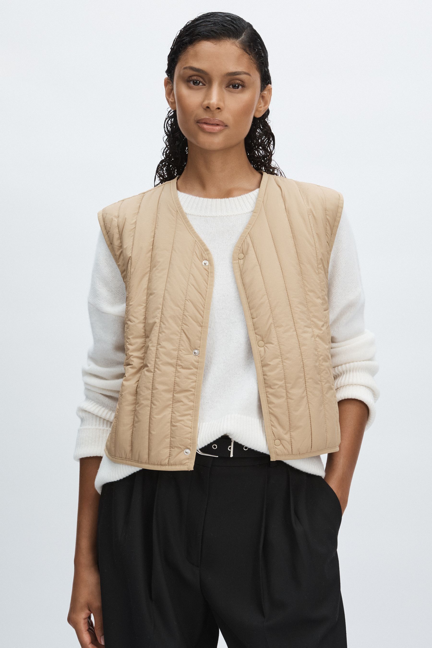 Rains Shell Gilet, Sand, S