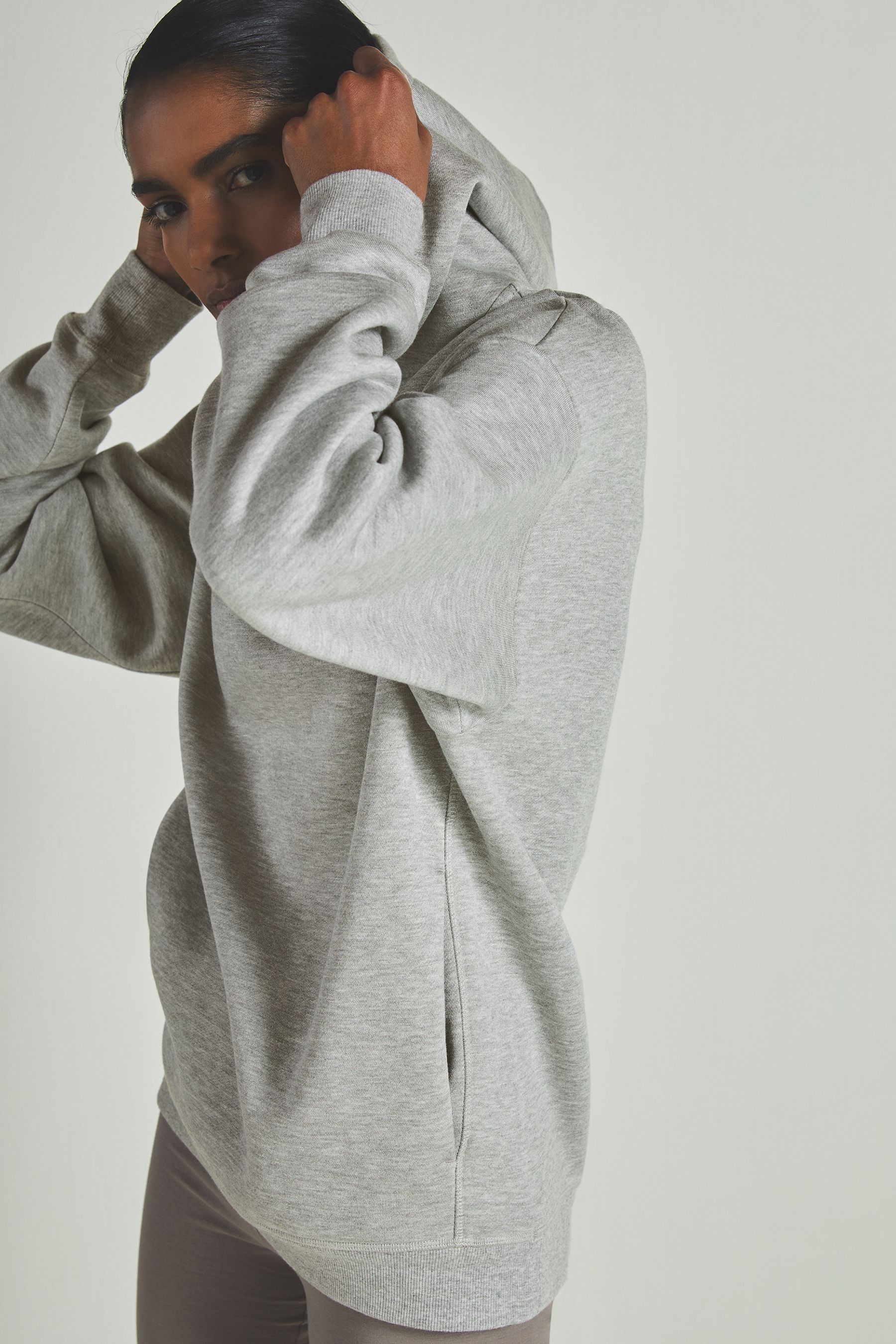 Les 100 Ciel Grey Reiss | S Modal-blend Jersey Hoodie In Grey
