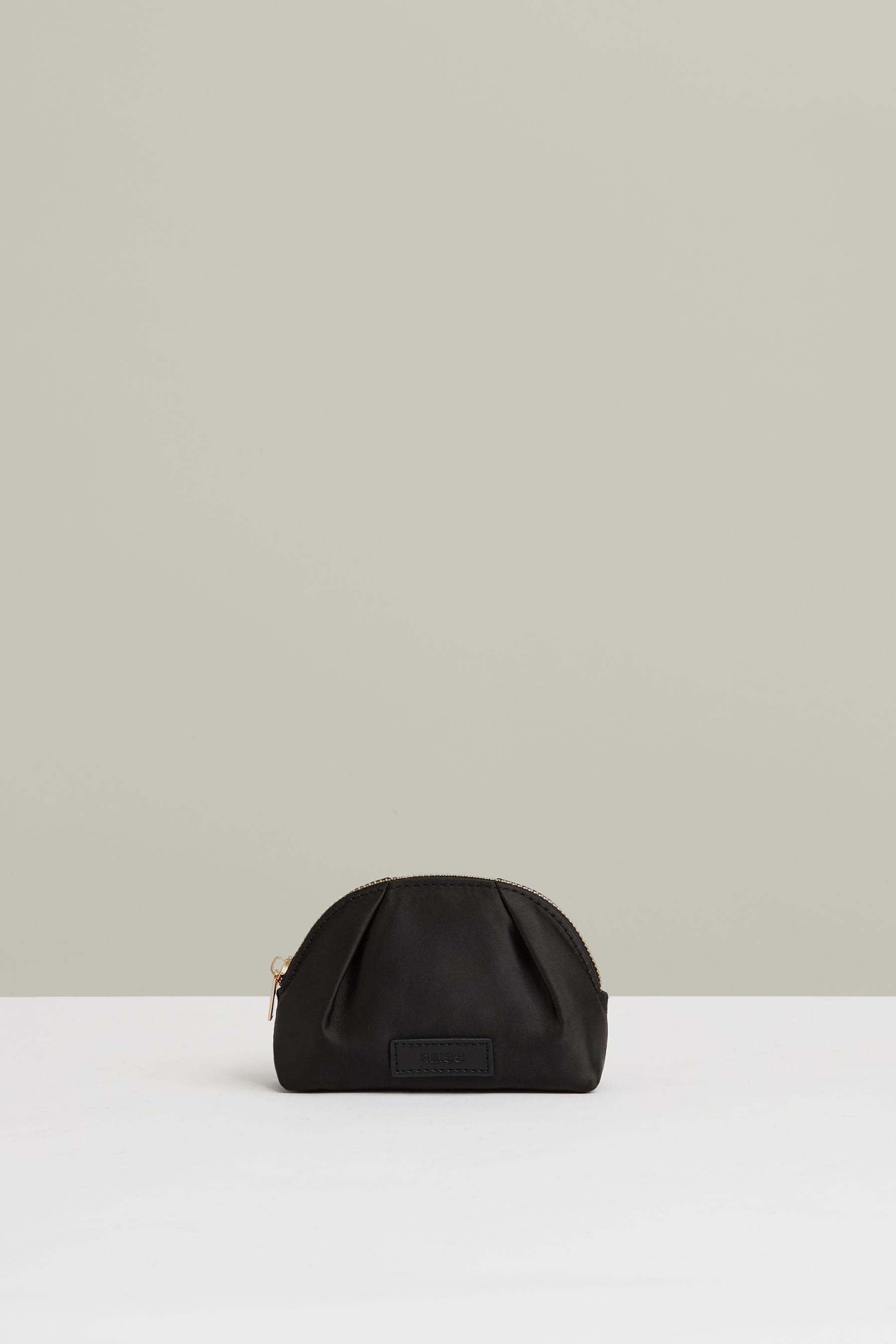 Reiss Fifi Mini Cosmetics Bag, Black, Size: 10x14x4.5cm