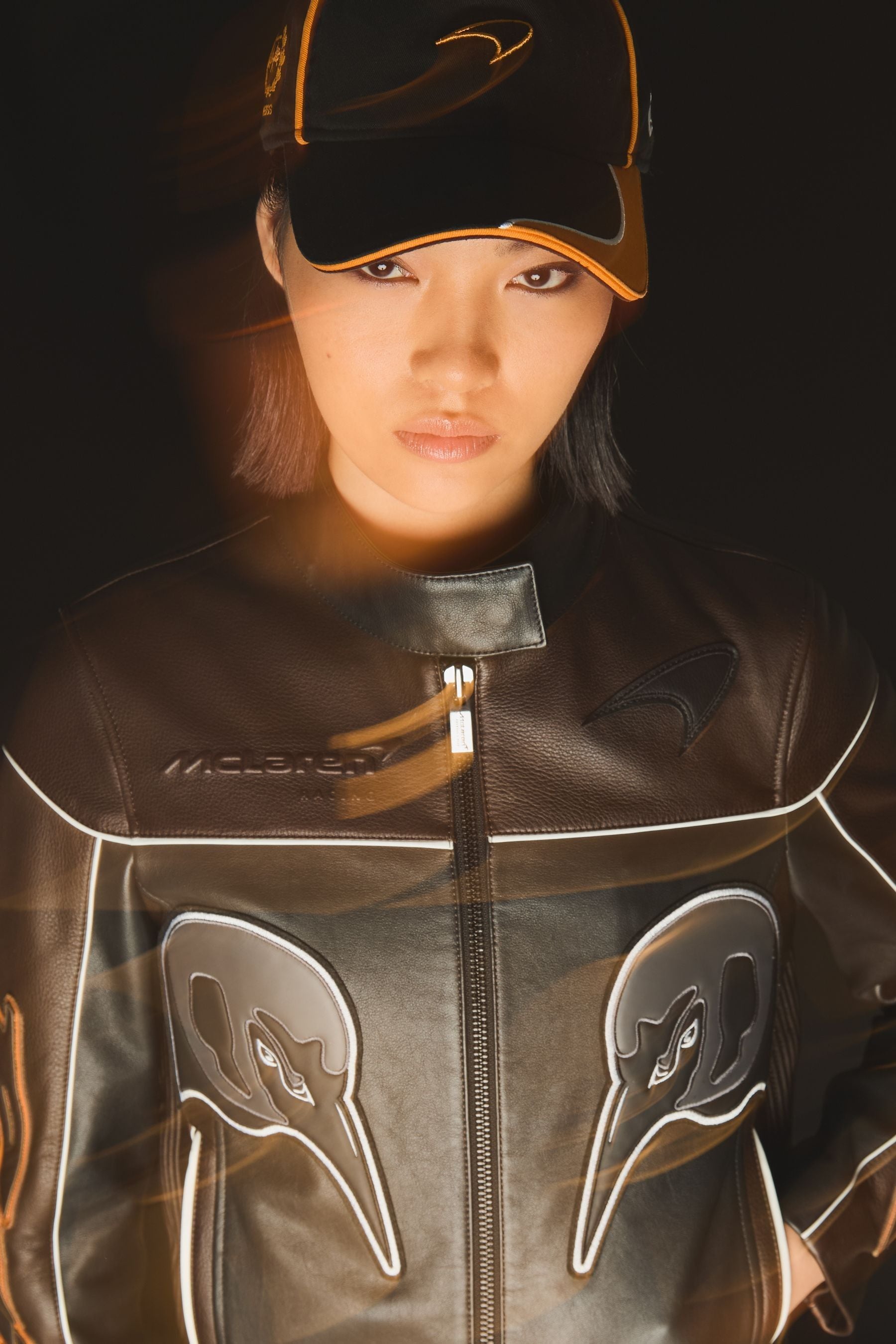 Reiss X Mclaren F1 Team - Black Leather Biker Jacket, 8