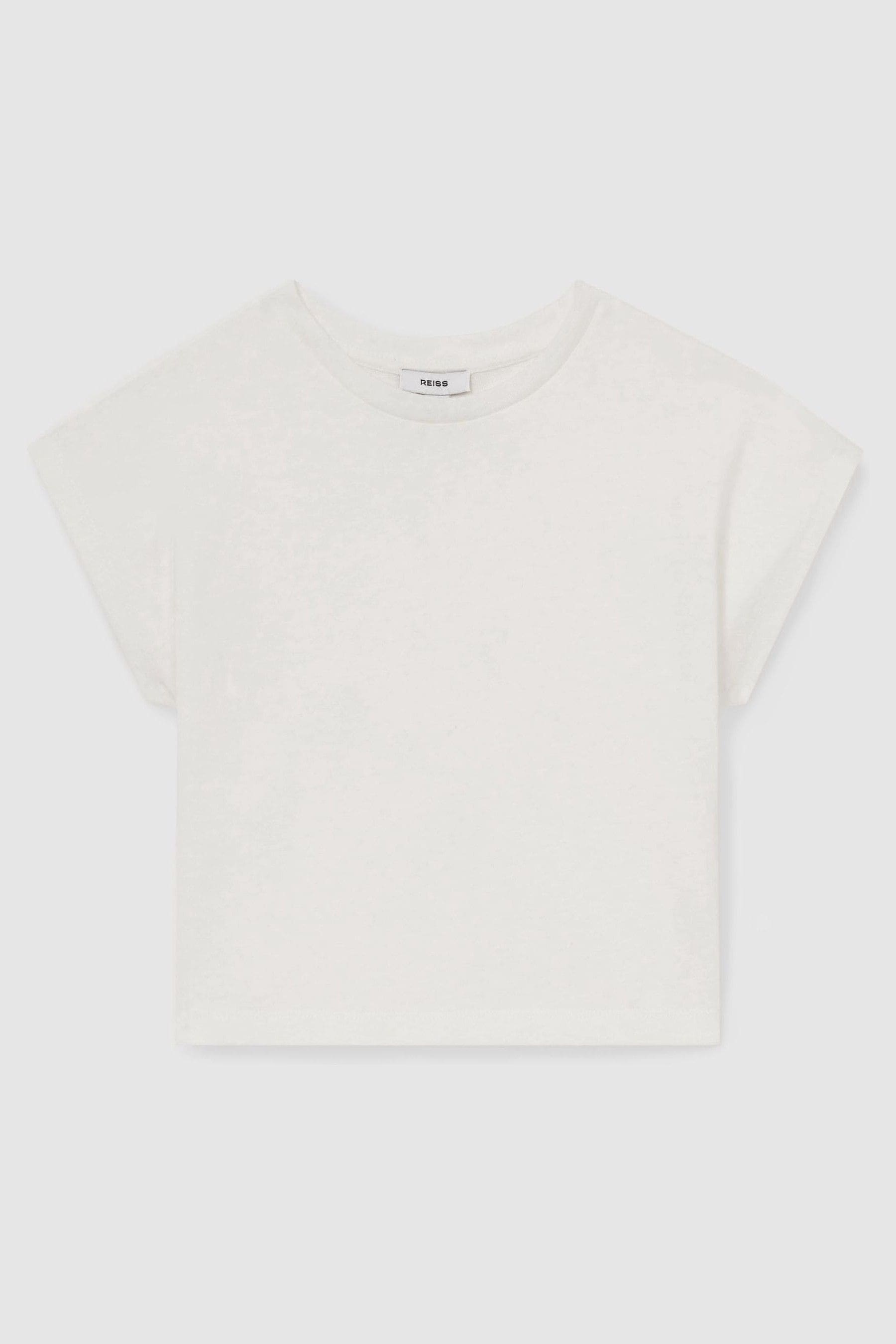 Reiss Ivory 4-9 Yrs Cotton Oversized Short-sleeve T-shirt In Ivory