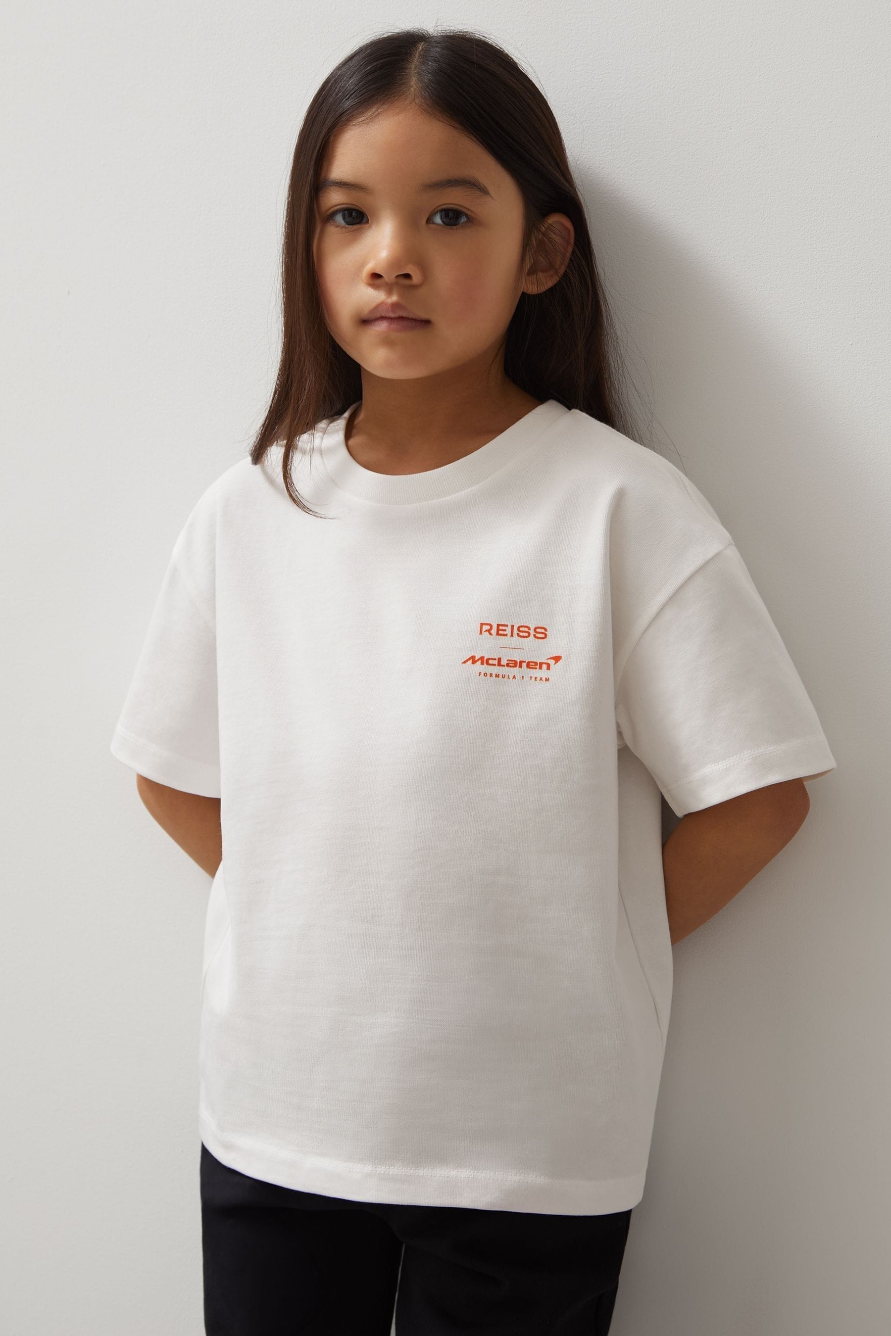 Reiss Mclaren White Unisex Fit Oversized Mclaren F1 Team Tyre T-shirt In White