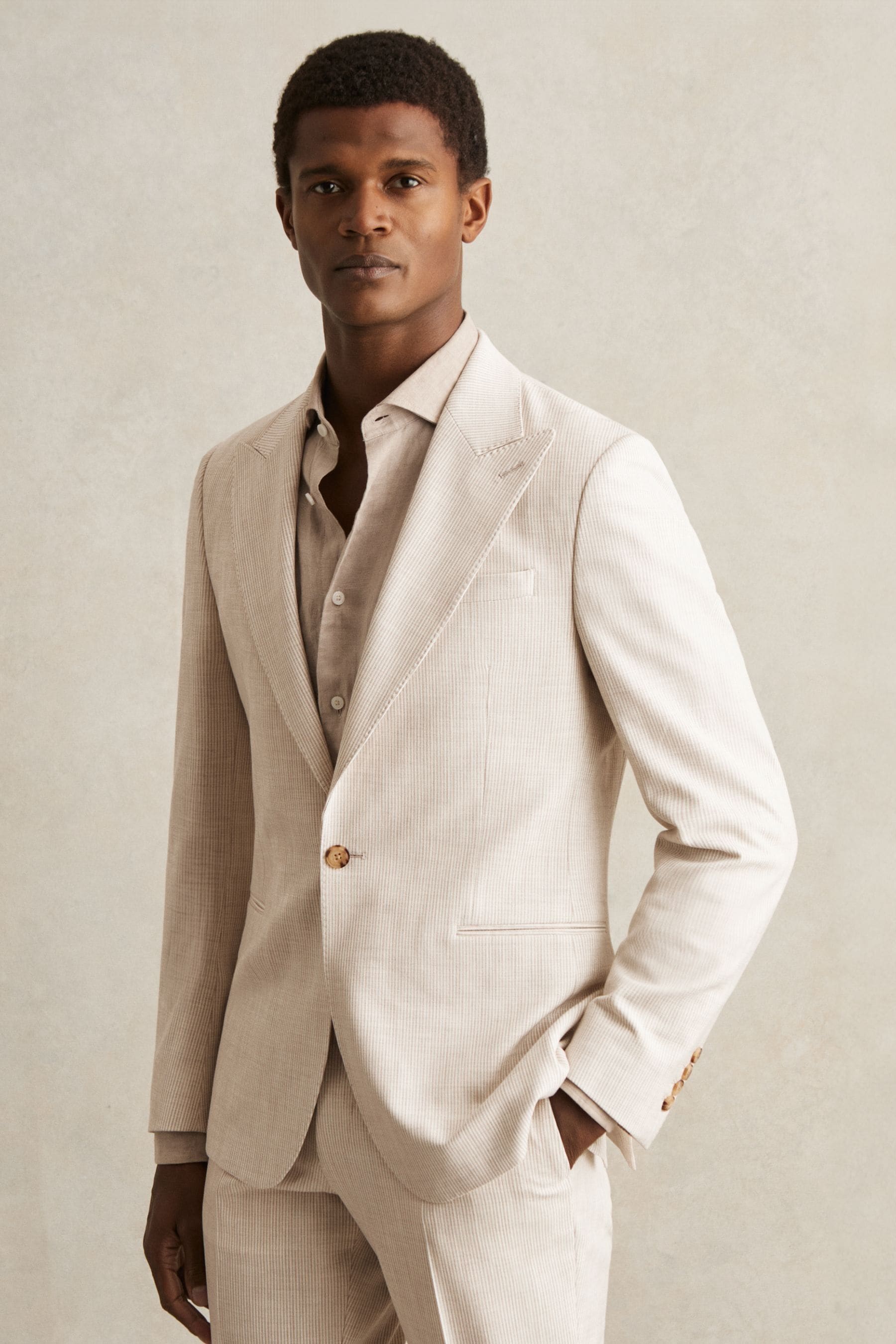 Reiss Kai Pinstripe Slim Fit Suit Jacket
