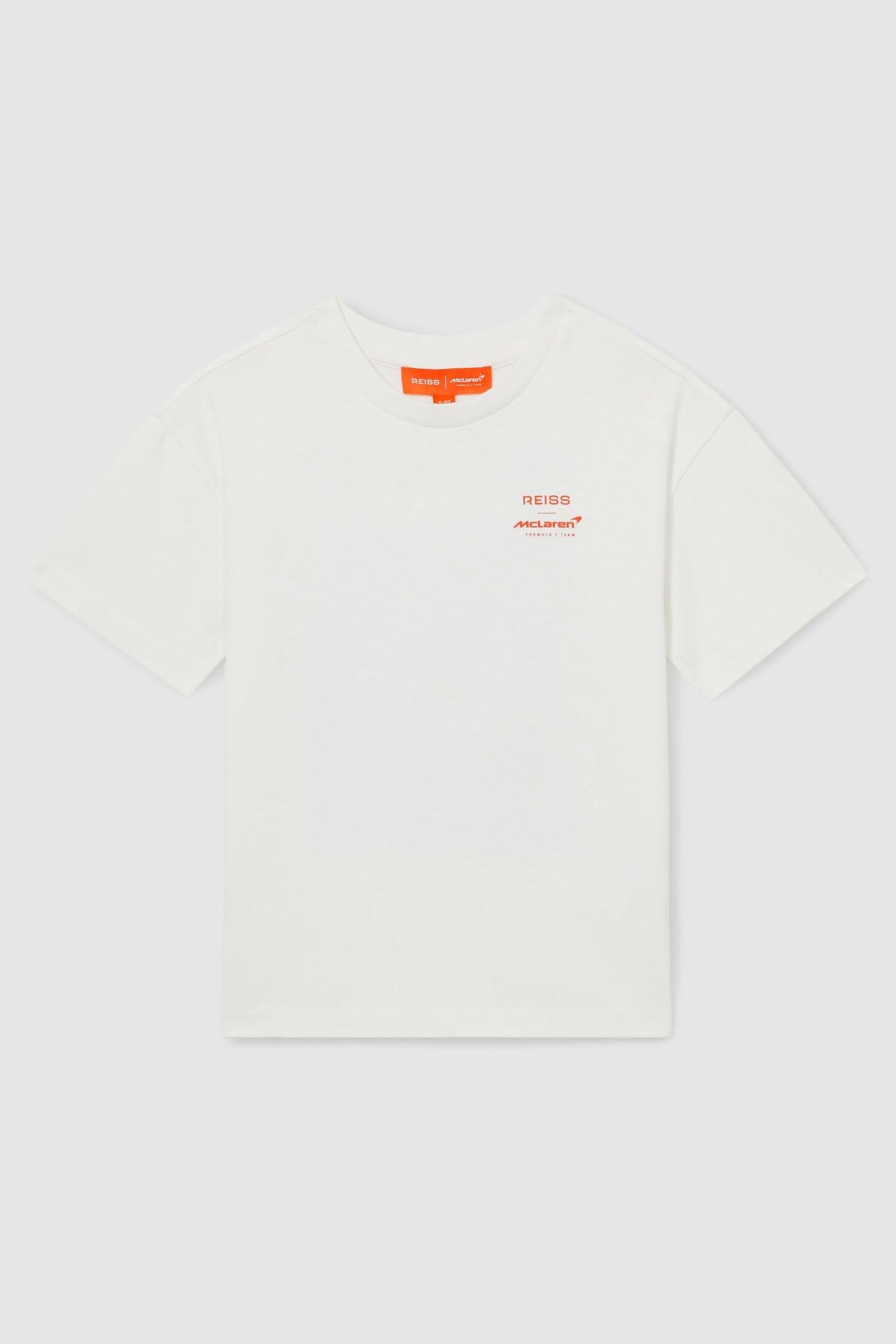 Reiss Mclaren White Unisex Fit Oversized Mclaren F1 Team Tyre T-shirt In White