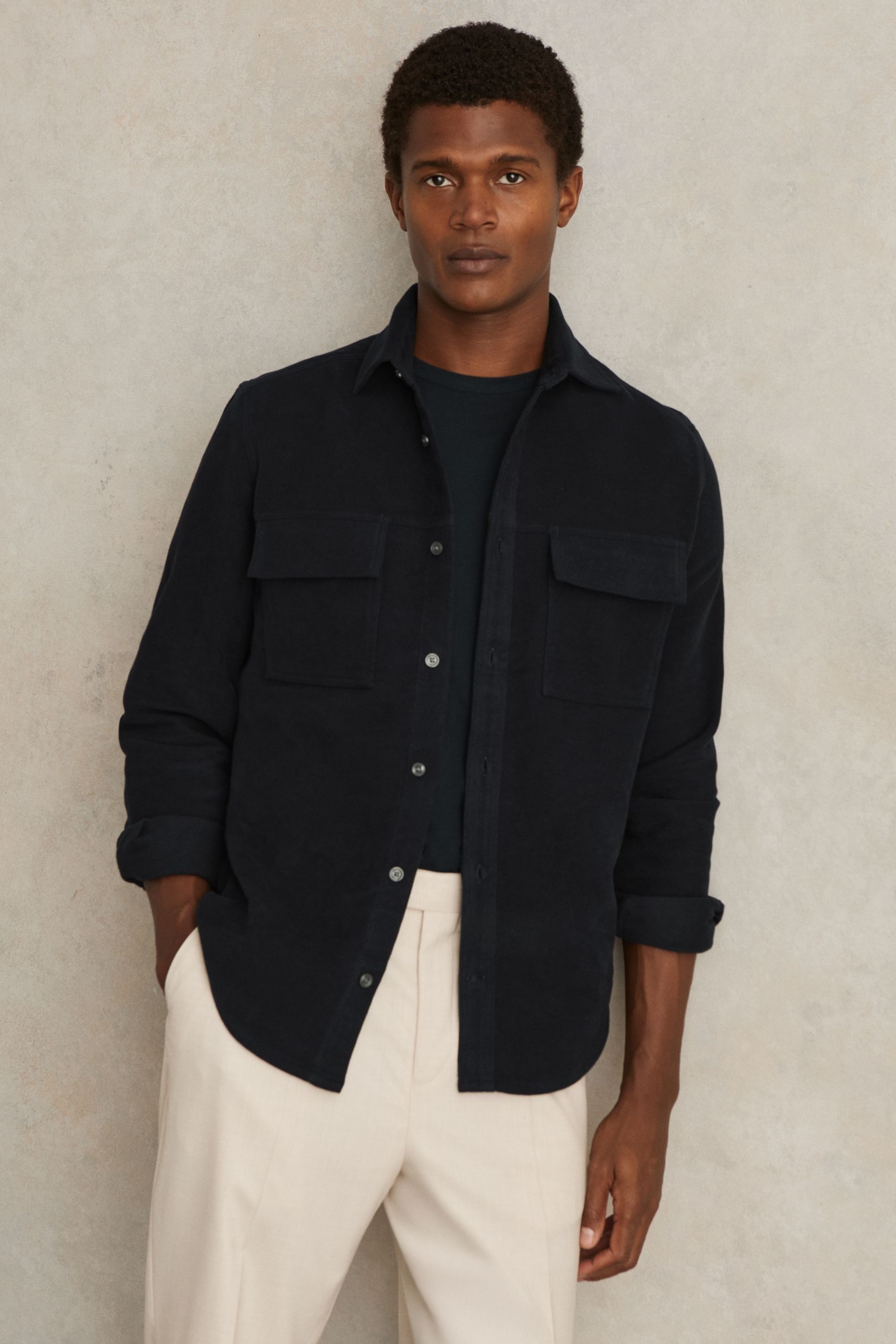 Reiss Camber Moleskin Twin Pocket Shirt Jacket