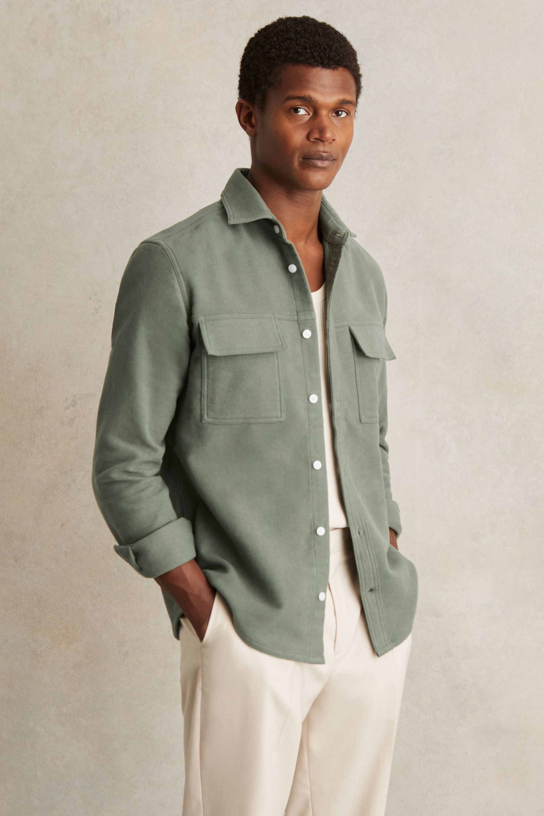 Reiss Camber Moleskin Twin Pocket Shirt Jacket