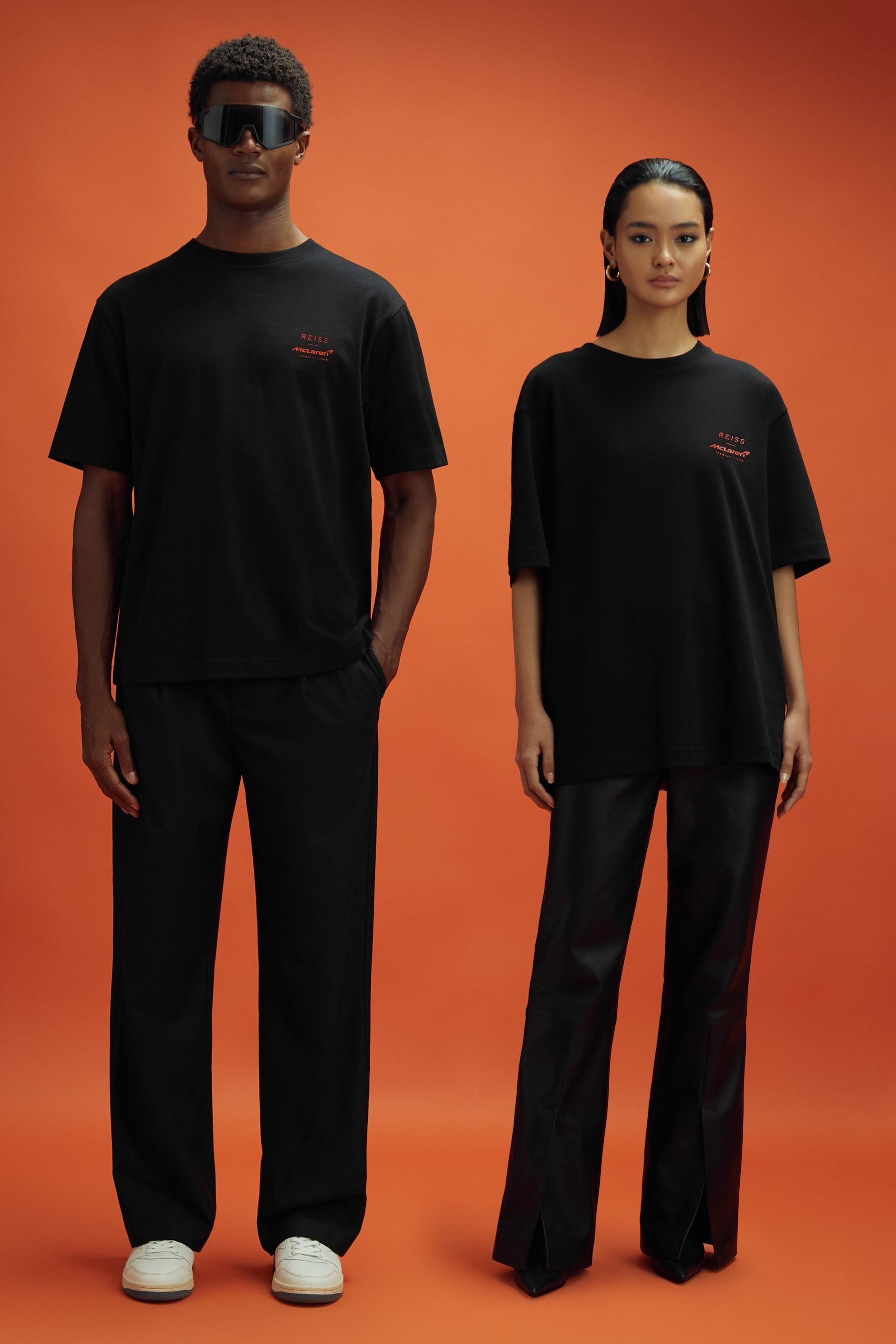 Mclaren F1 Oversized Cotton Crew Neck T-shirt In Black