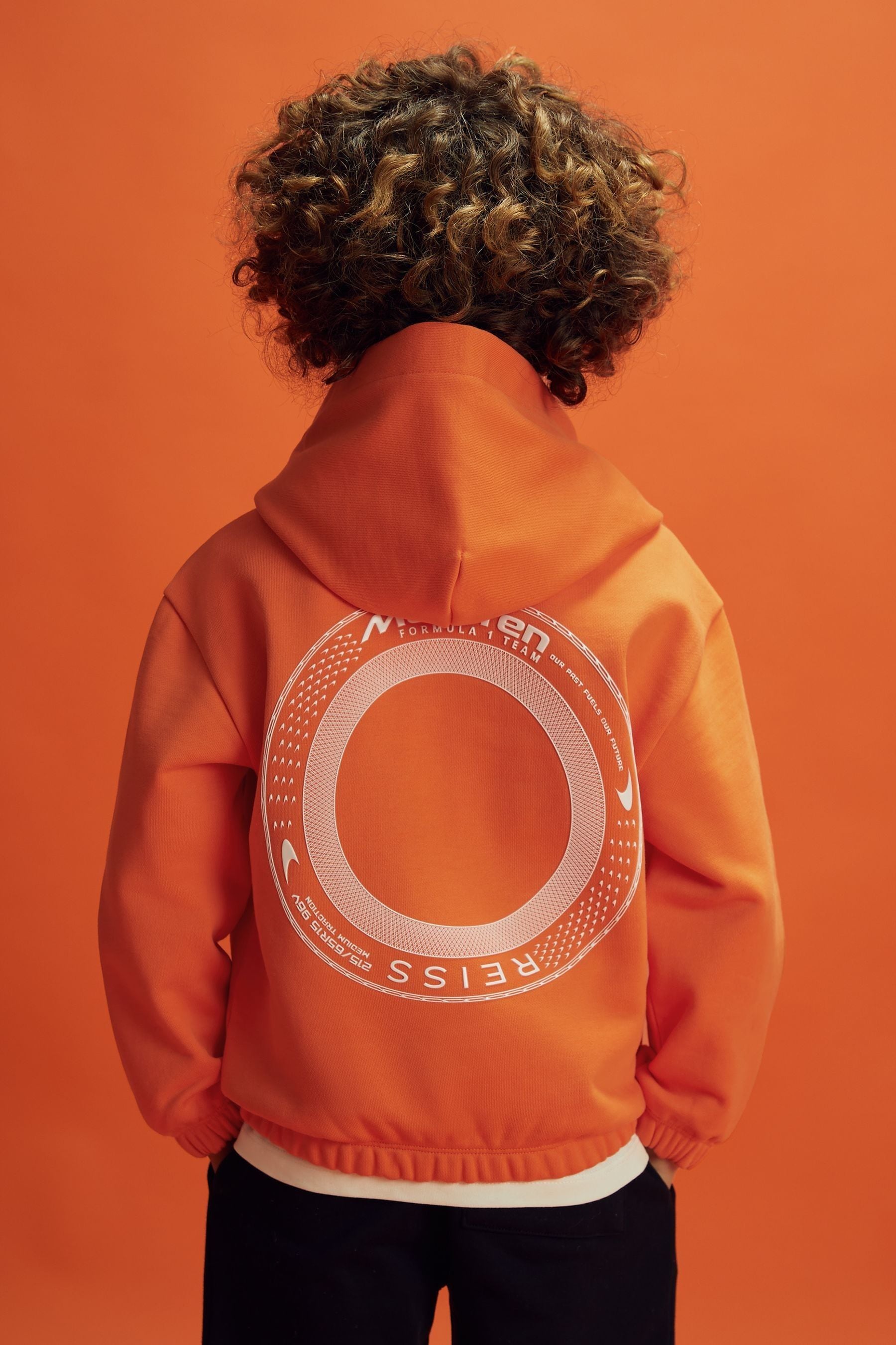 Shop Mclaren X  F1 Team Papaya 3-9 Yrs  F1 Elasticated Cotton Hoodie