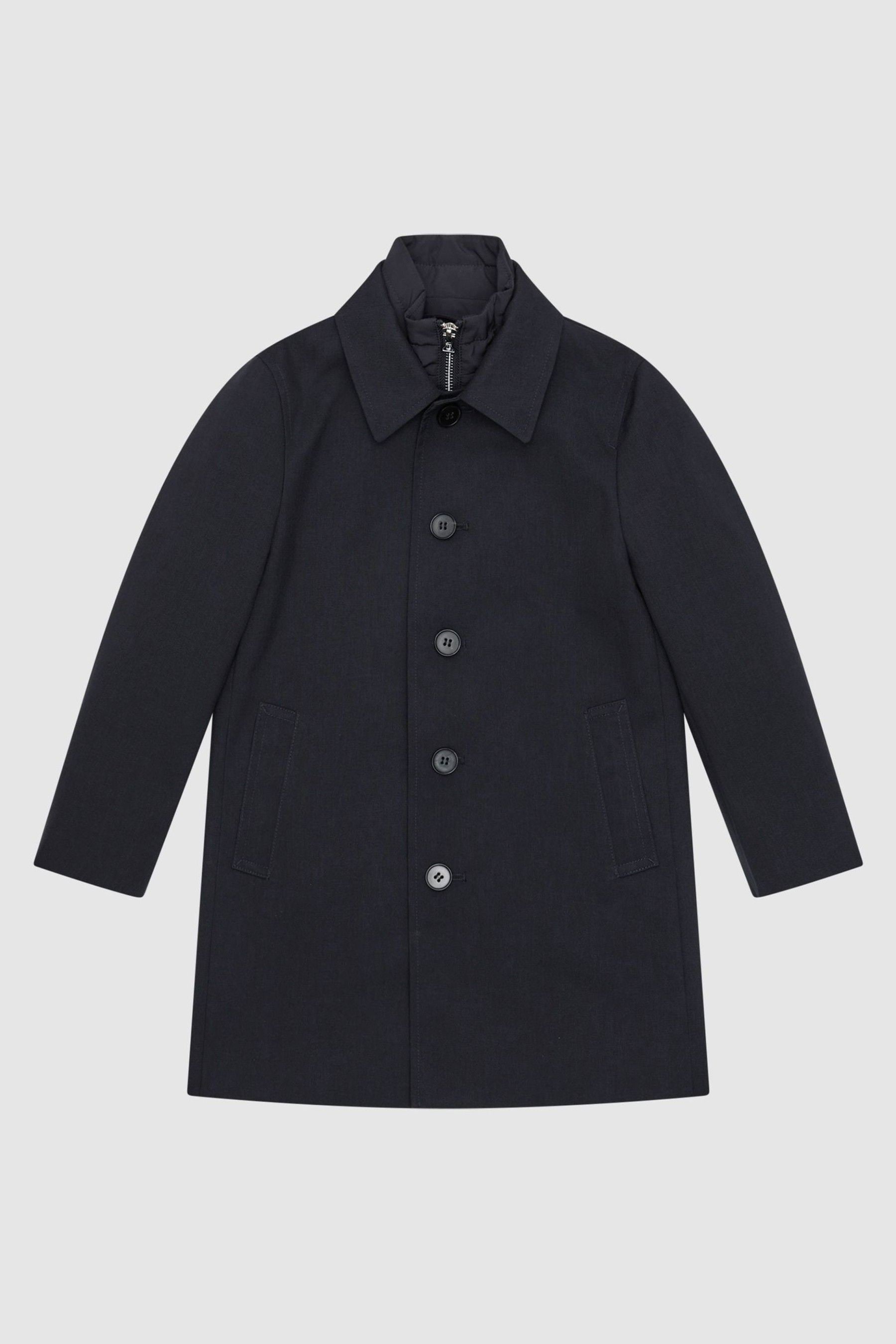 Reiss Kids' Perrin - Navy Mac With Funnel-neck Insert Coats, Uk 13-14 Yrs