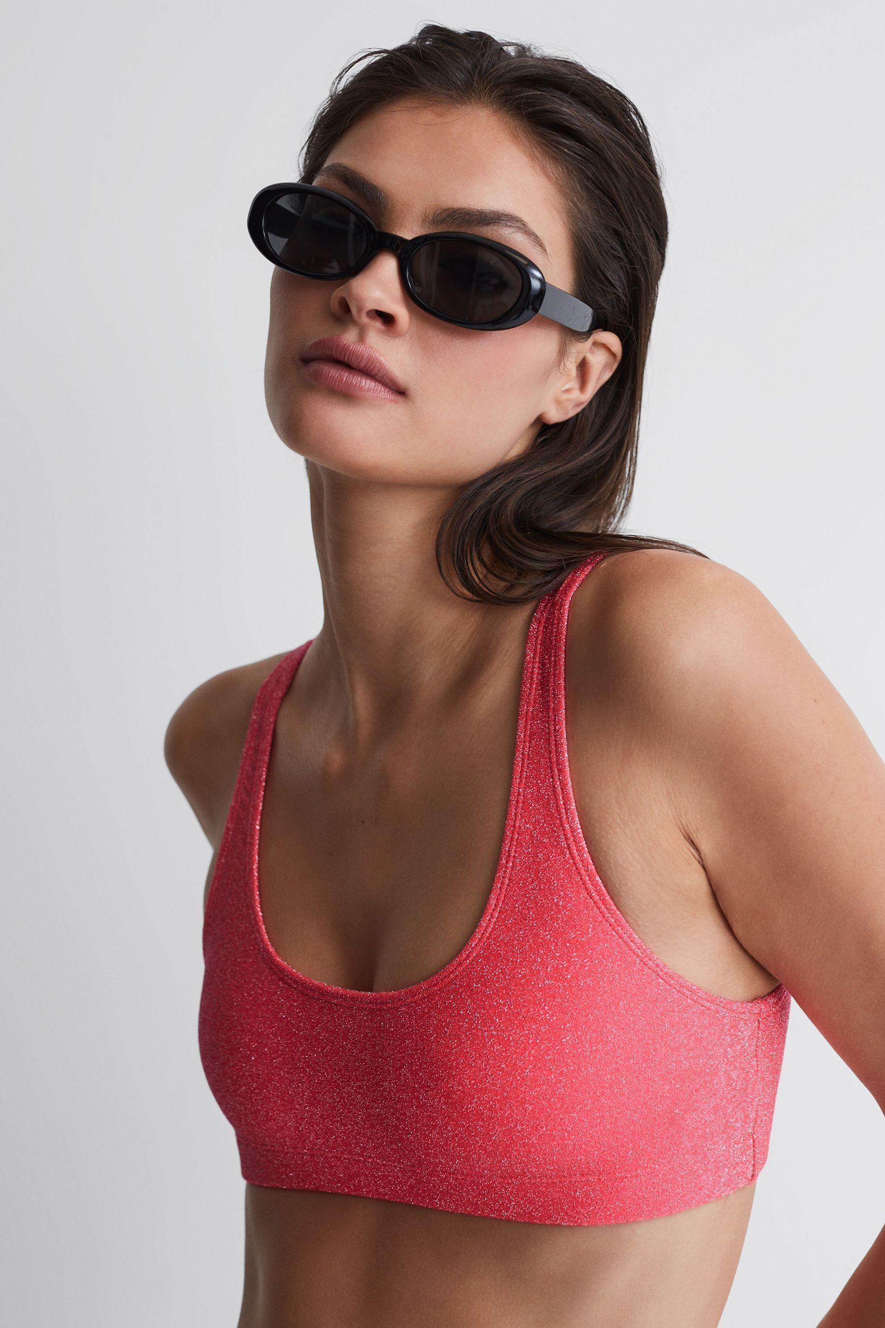 Reiss Sparkle In Bright Coral