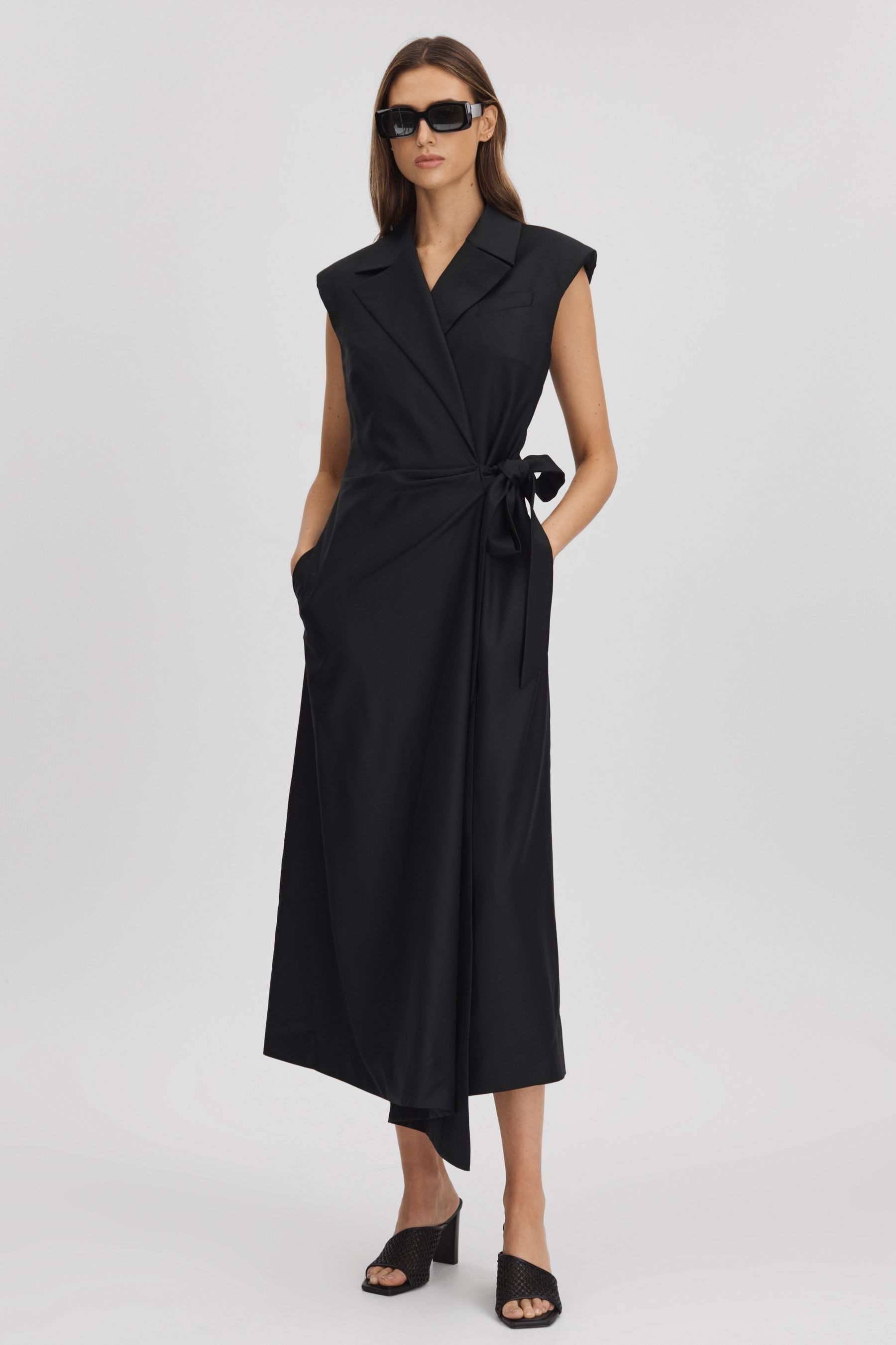 Shop Anna Quan Wrap Front Maxi Dress In Black